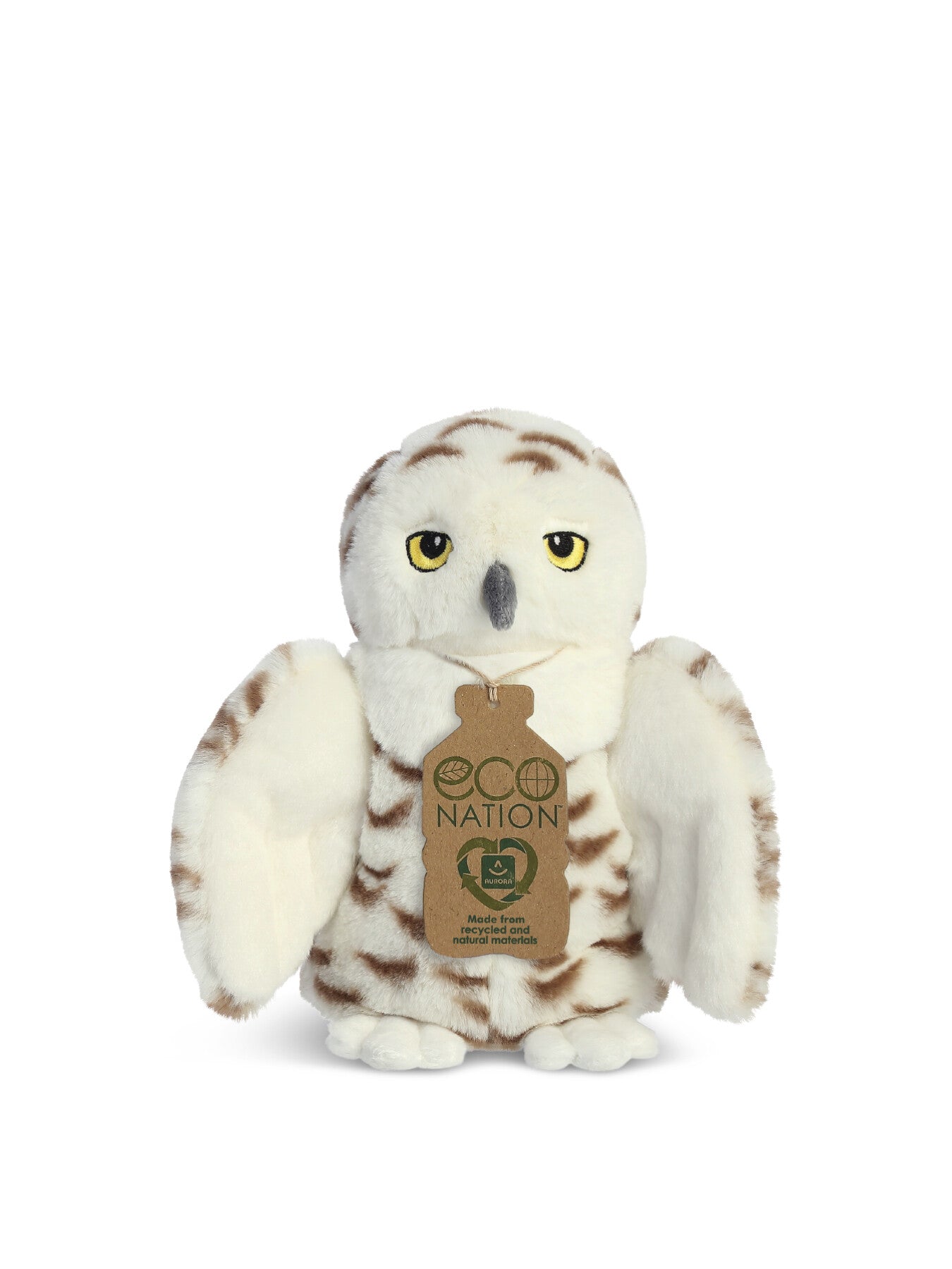 Eco Nation Snowy Owl Soft Toy 20cm