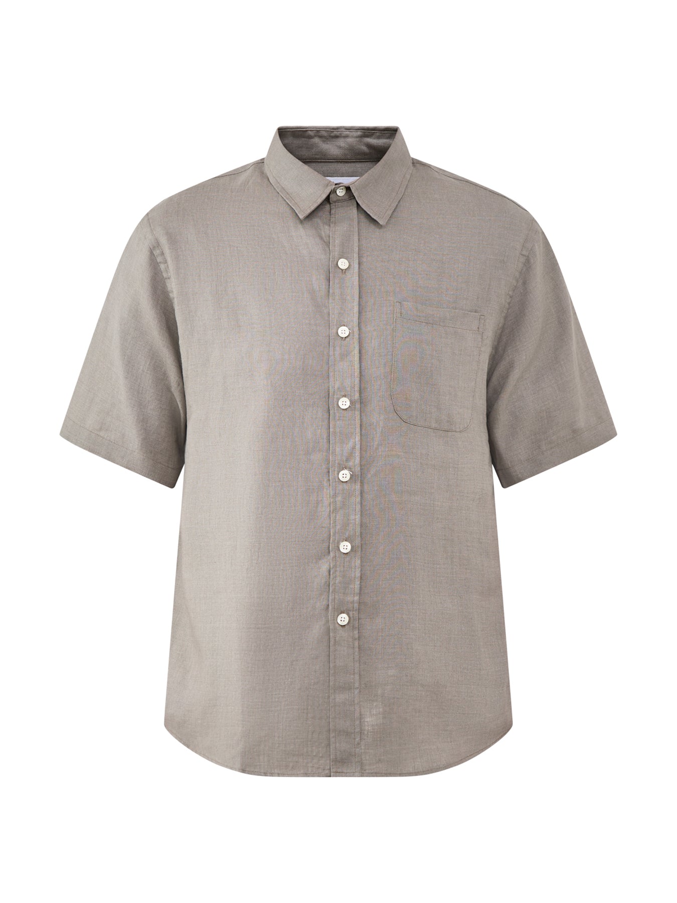 Linen Short Sleeve Shirt Olive