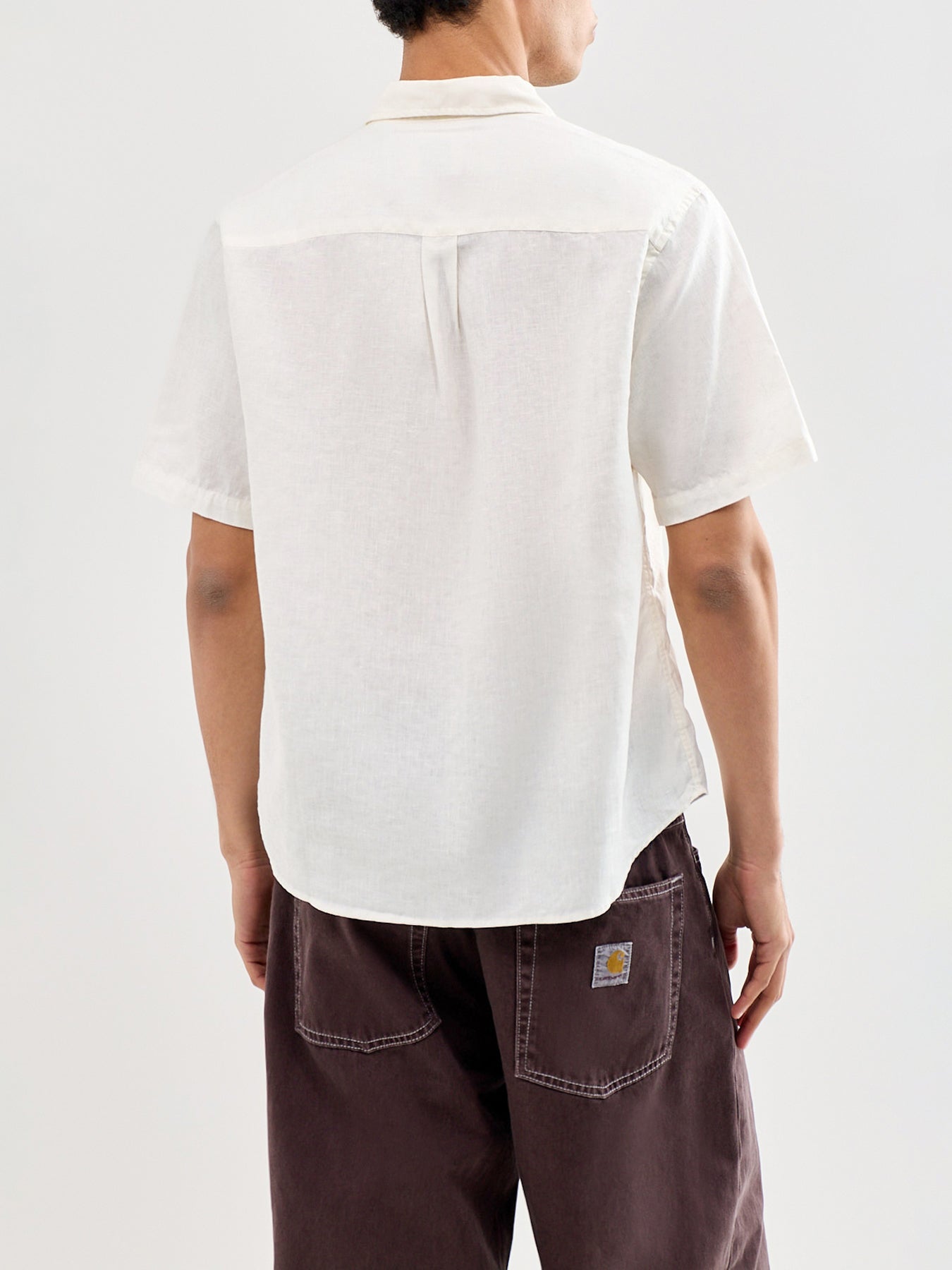 Linen Short Sleeve Shirt White