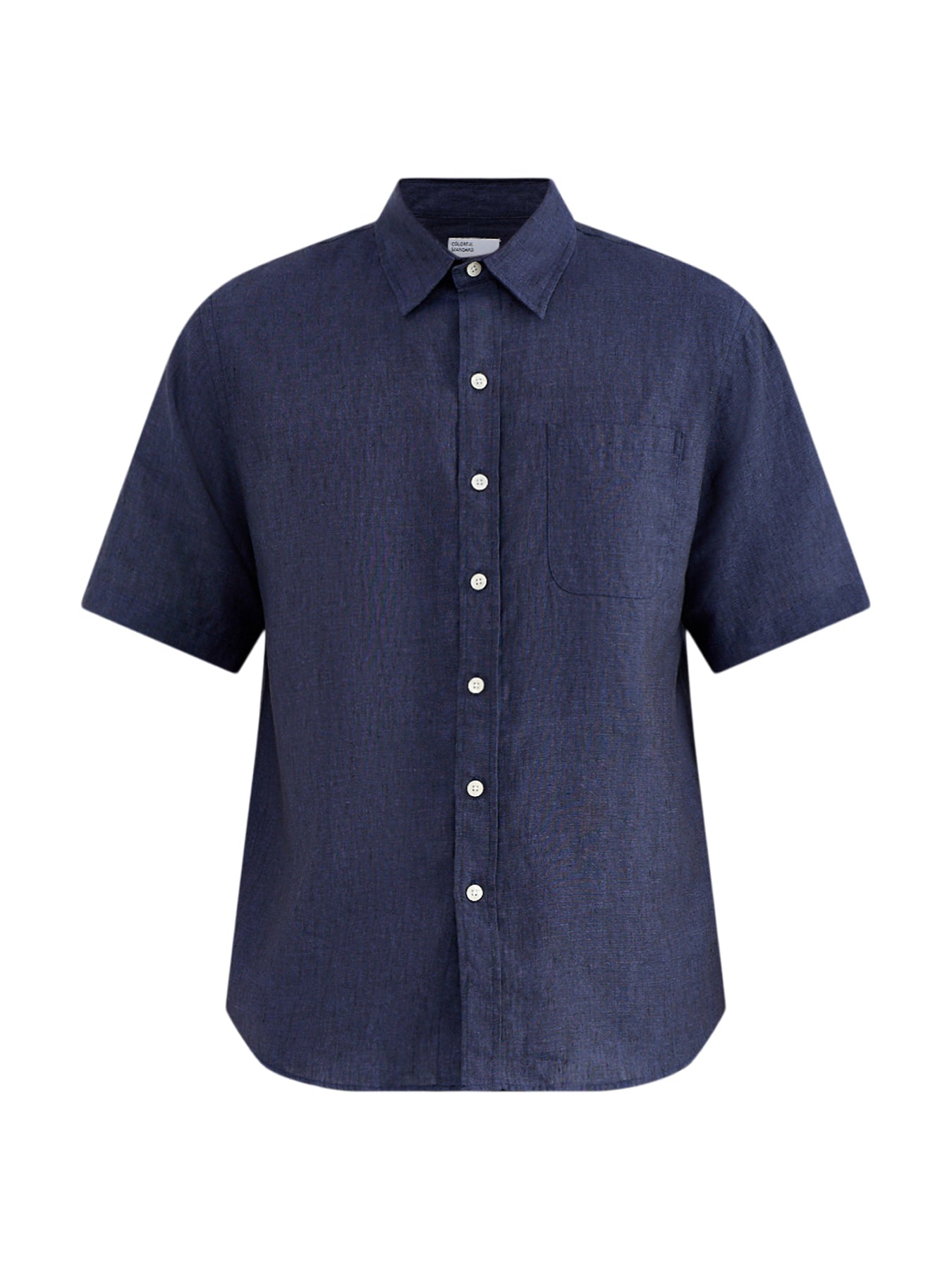 Linen Short Sleeve Shirt Navy