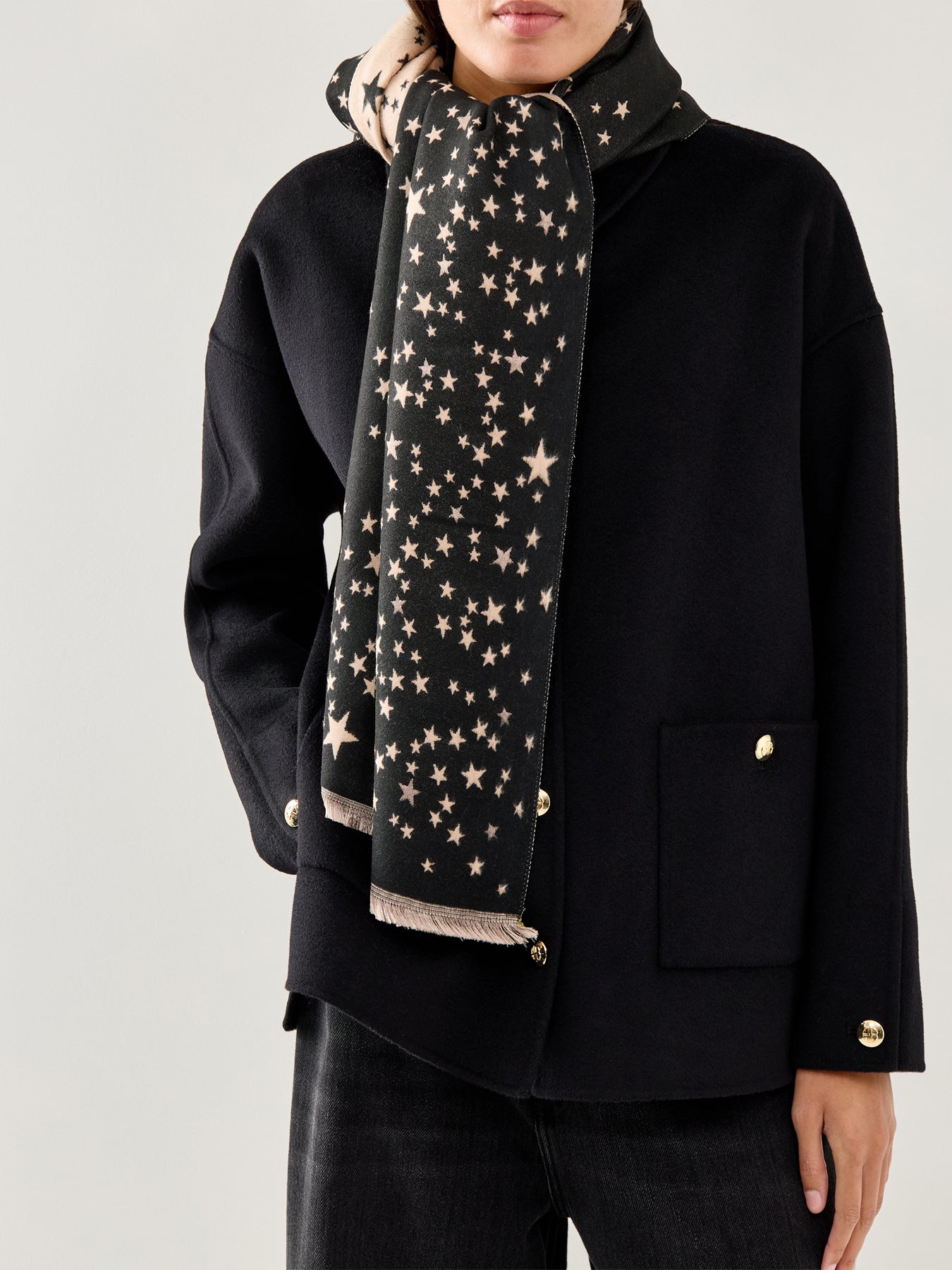 Starlette Scarf Black Camel