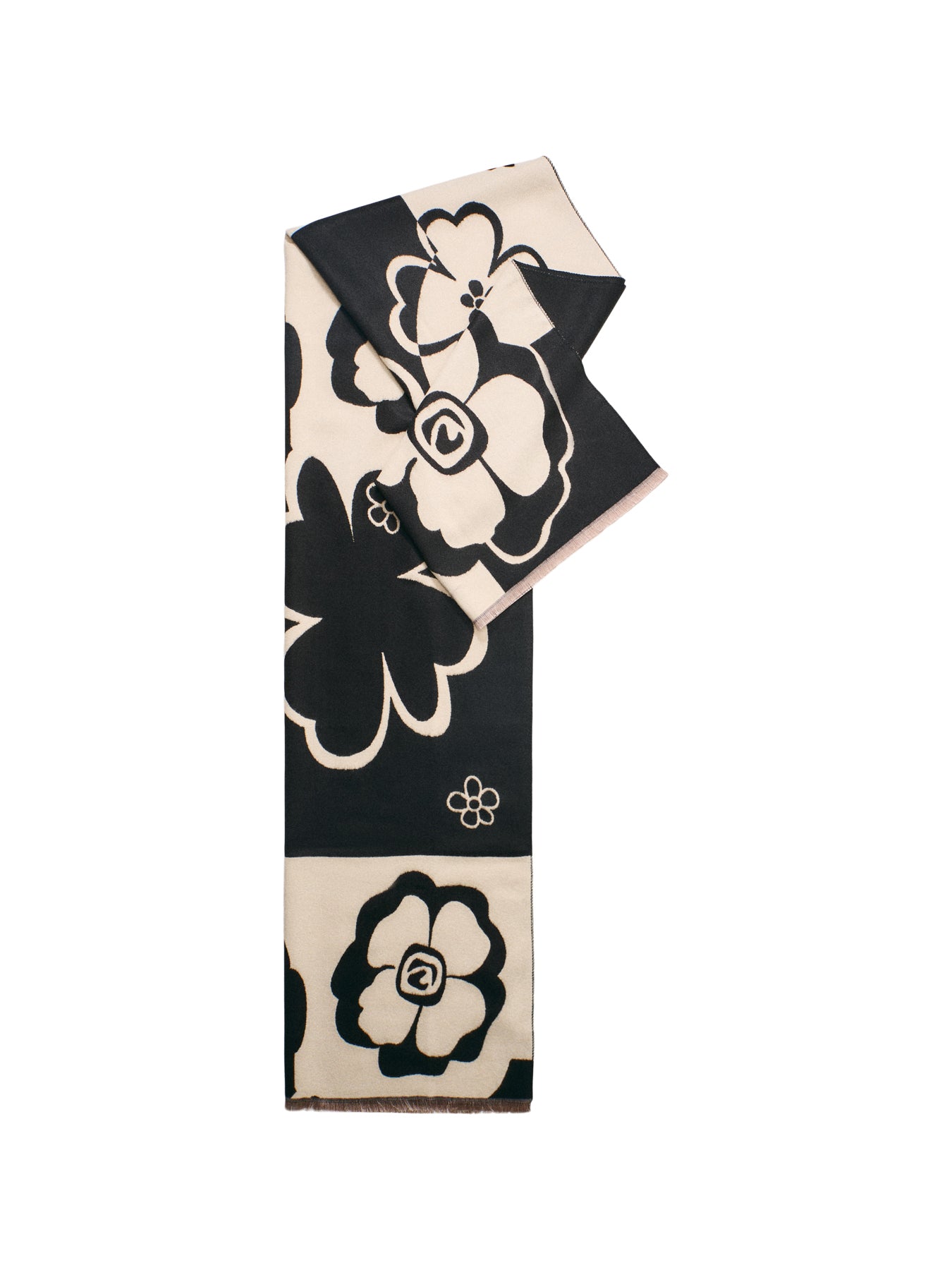 Megan Scarf Black Cream