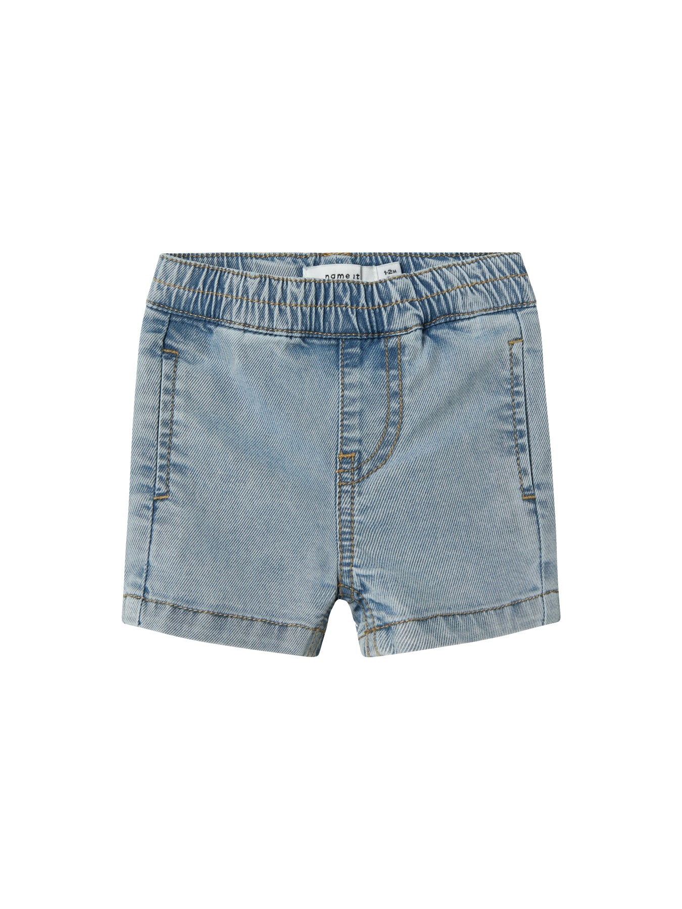 Silas Slim Biker Shorts Light Blue Denim