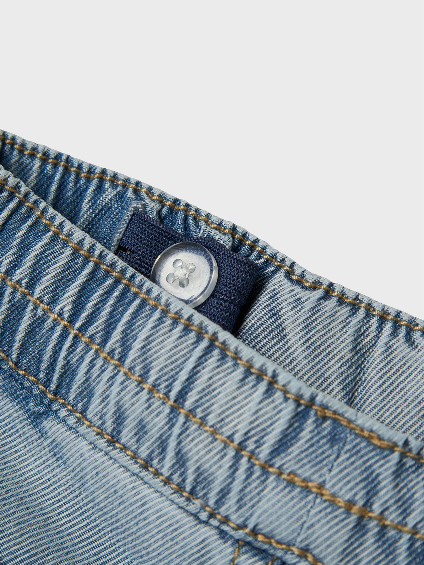 Silas Slim Biker Shorts Light Blue Denim