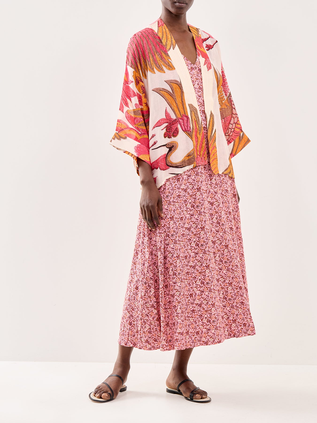 Crane Ecru Kimono Ecru