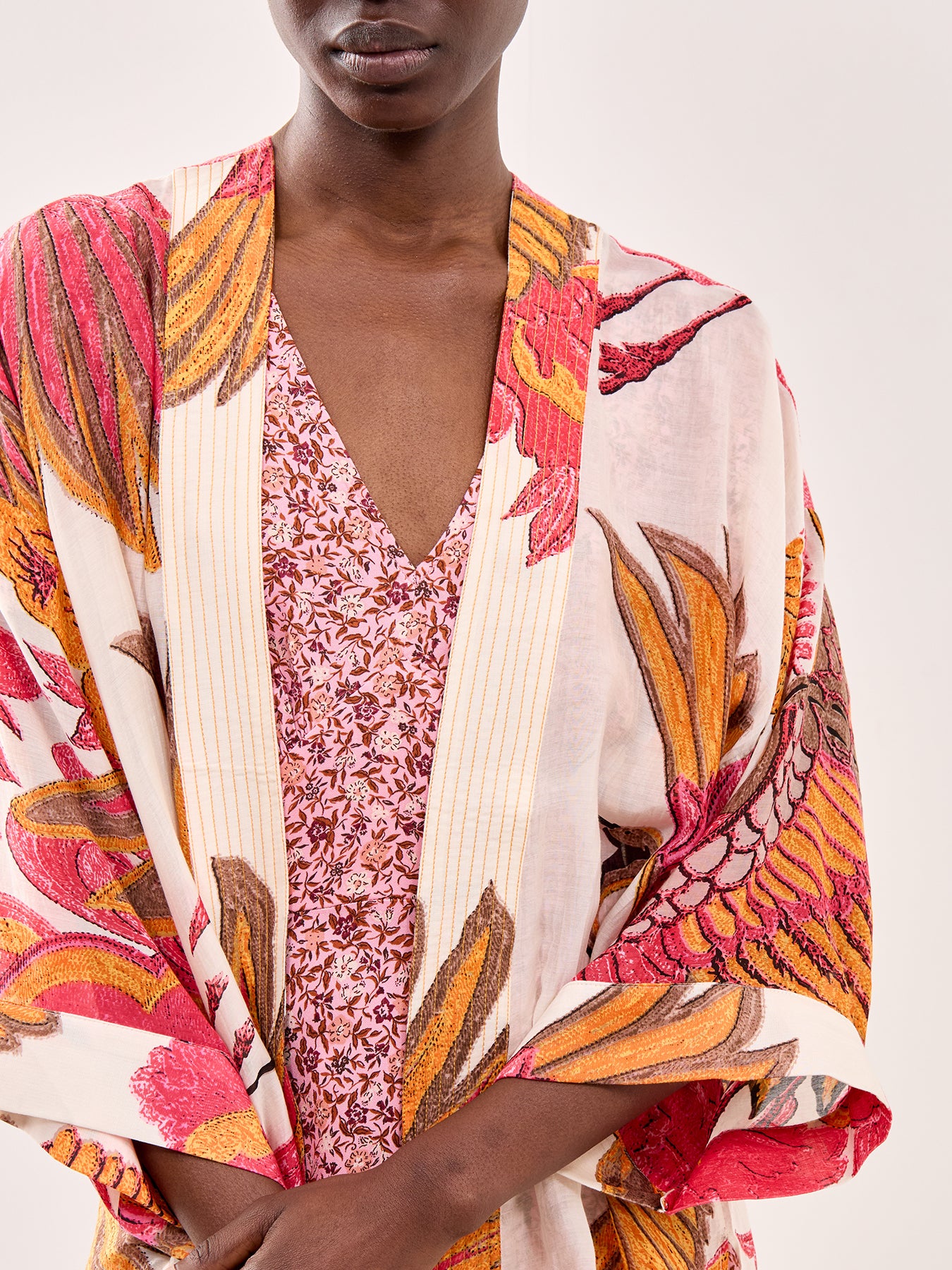 Crane Ecru Kimono Ecru