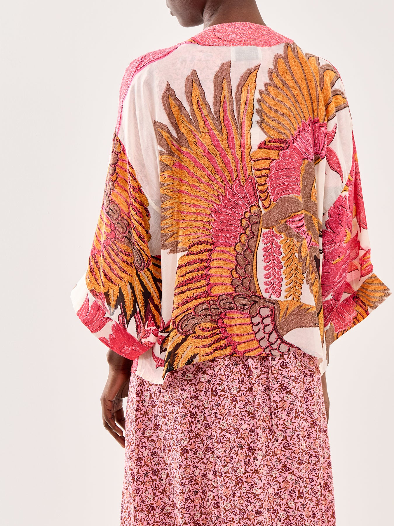 Crane Ecru Kimono Ecru