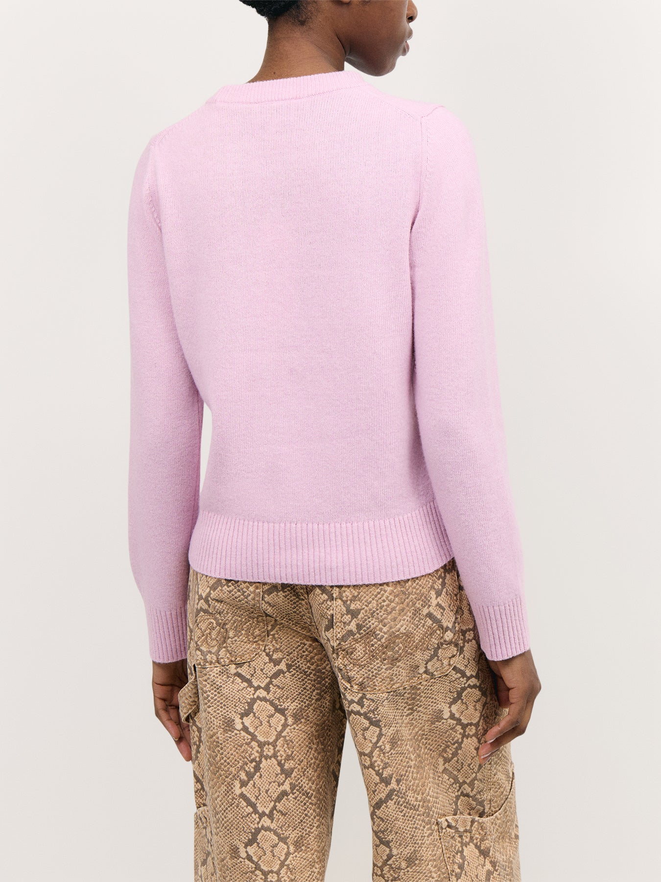 Graphic Wool Mix Poodle Crewneck