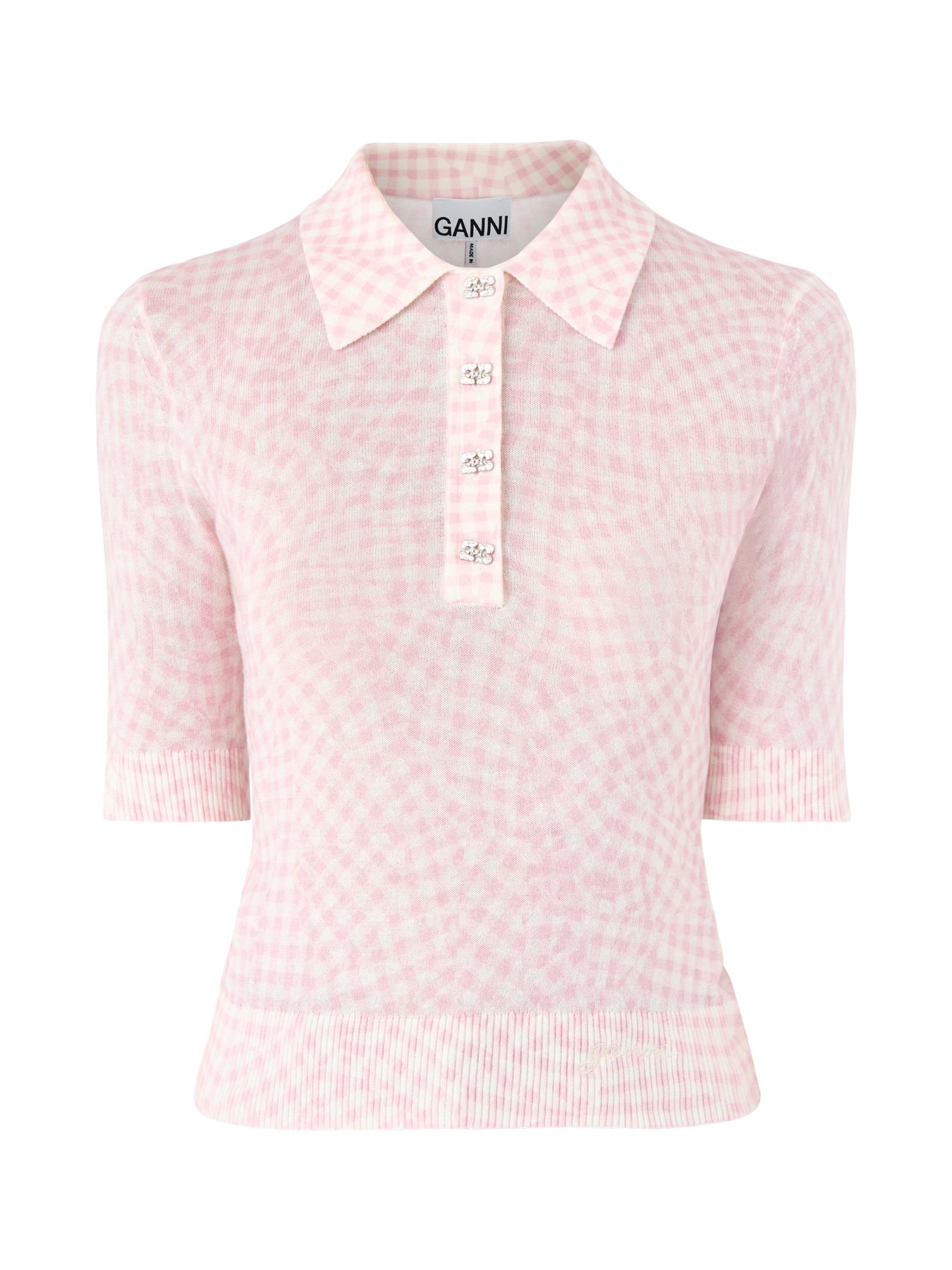Sheer Cotton Printed Polo
