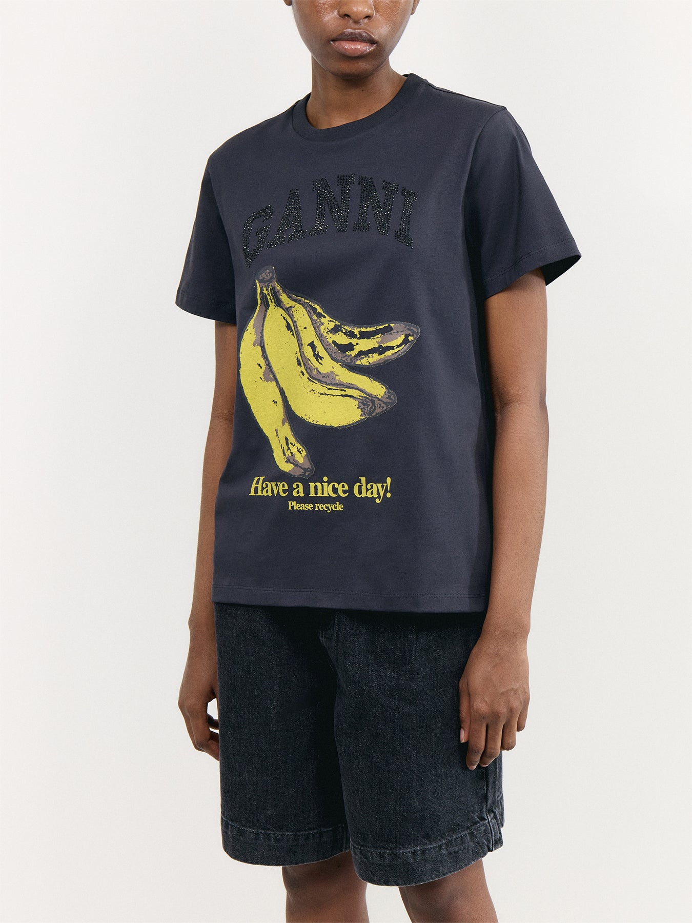 Basic Cotton Jersey Banana Relaxed T-shirt