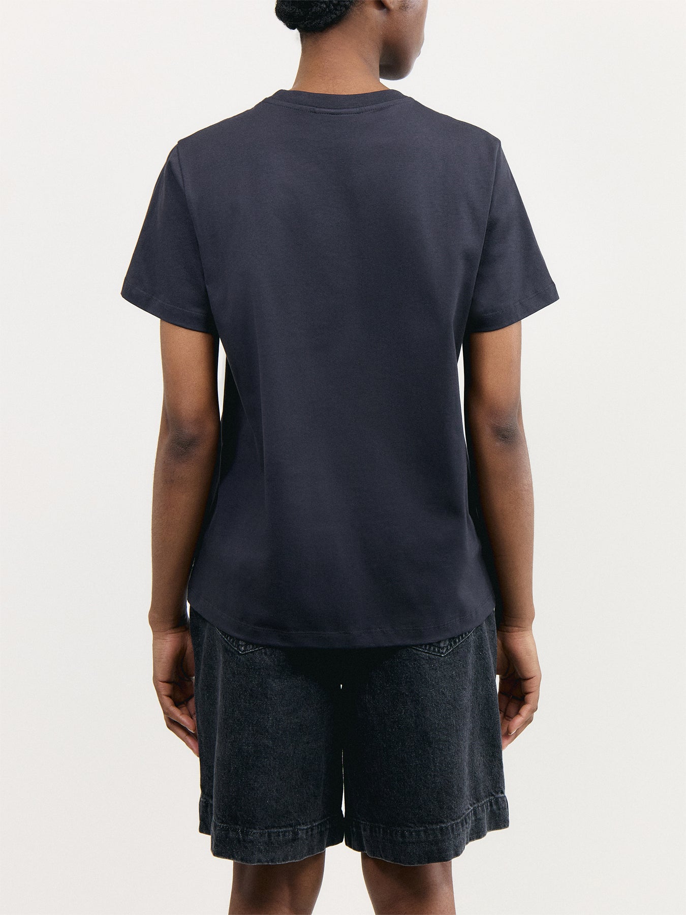 Basic Cotton Jersey Banana Relaxed T-shirt