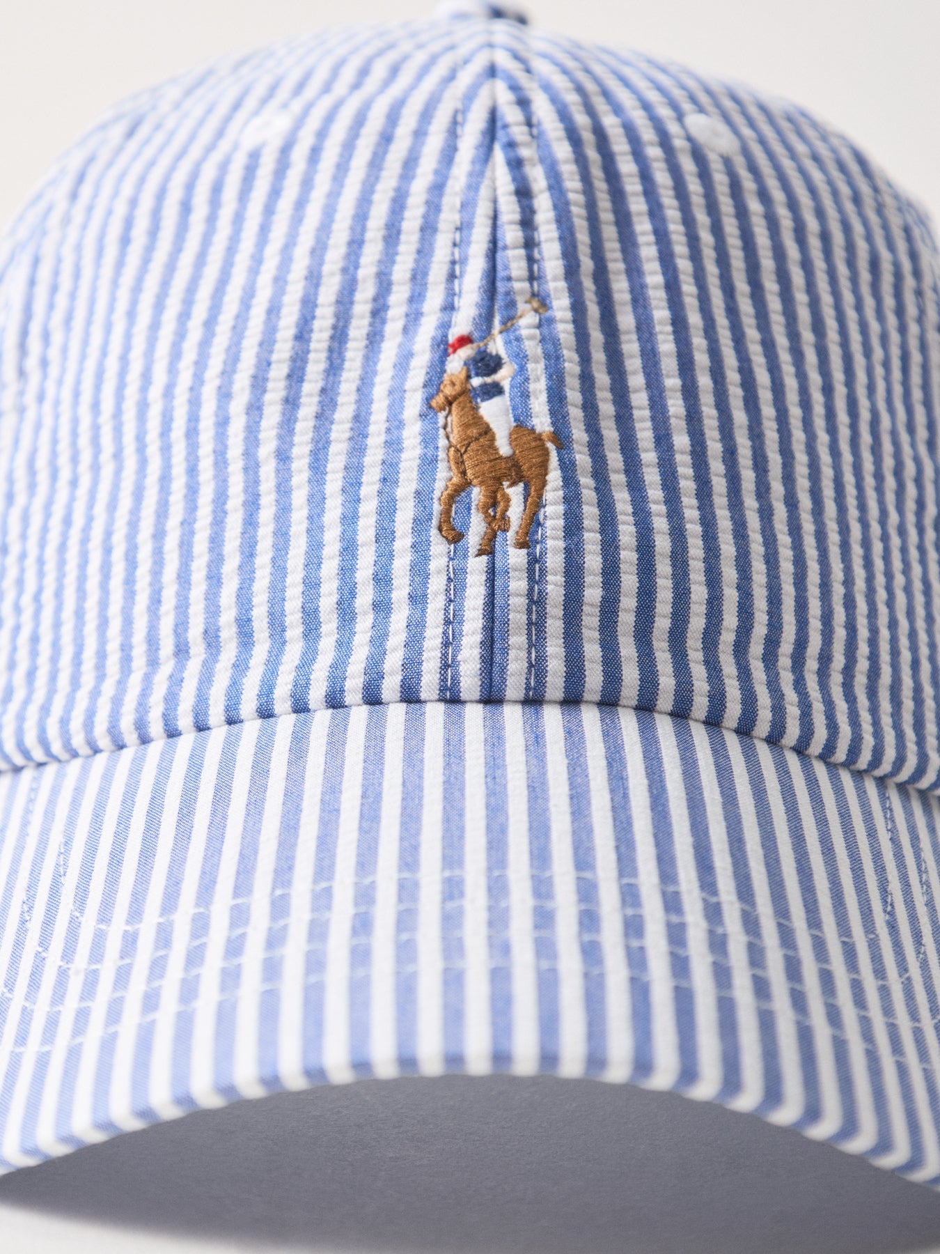 Ralph Lauren Stretch Seersucker Classic Sport Cap Cruise Royal