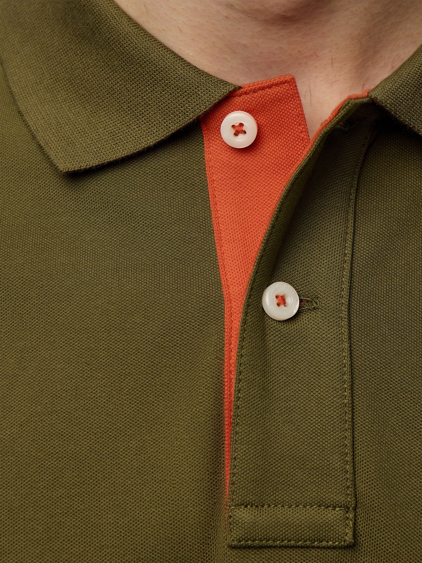 Contrast Piqué Polo Shirt