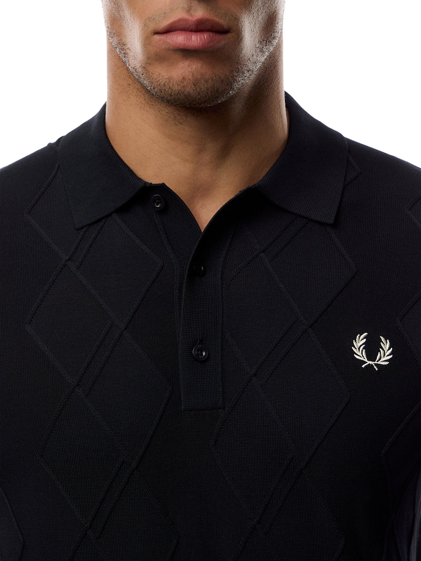 Cable Knitted Polo Shirt