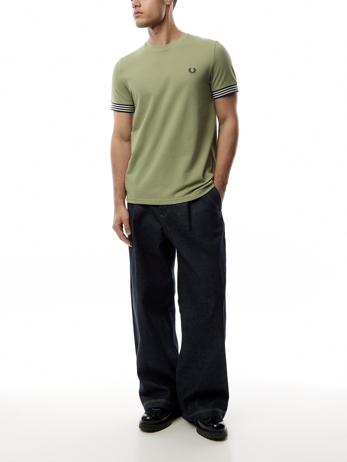 Striped Cuff T-Shirt