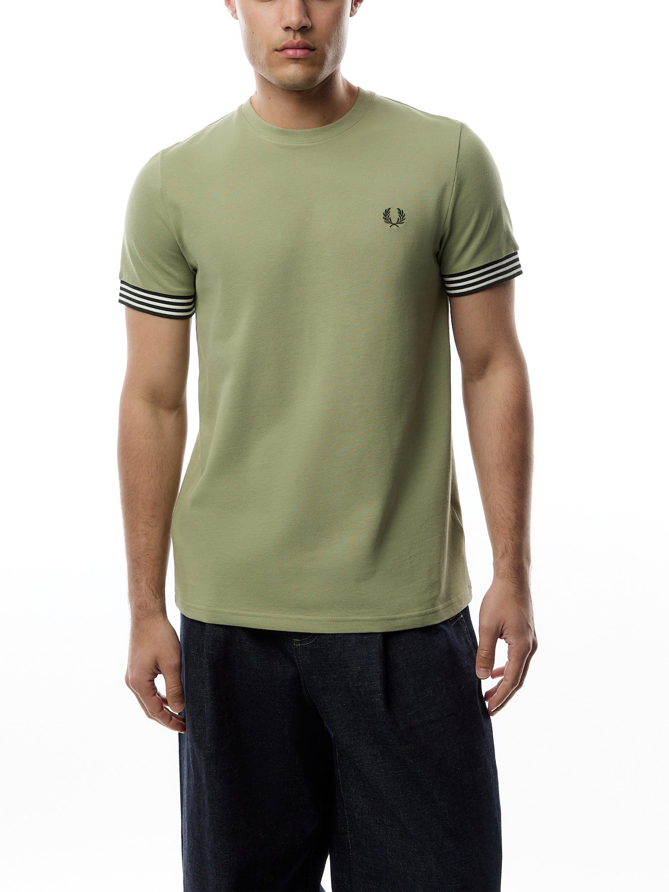 Striped Cuff T-Shirt