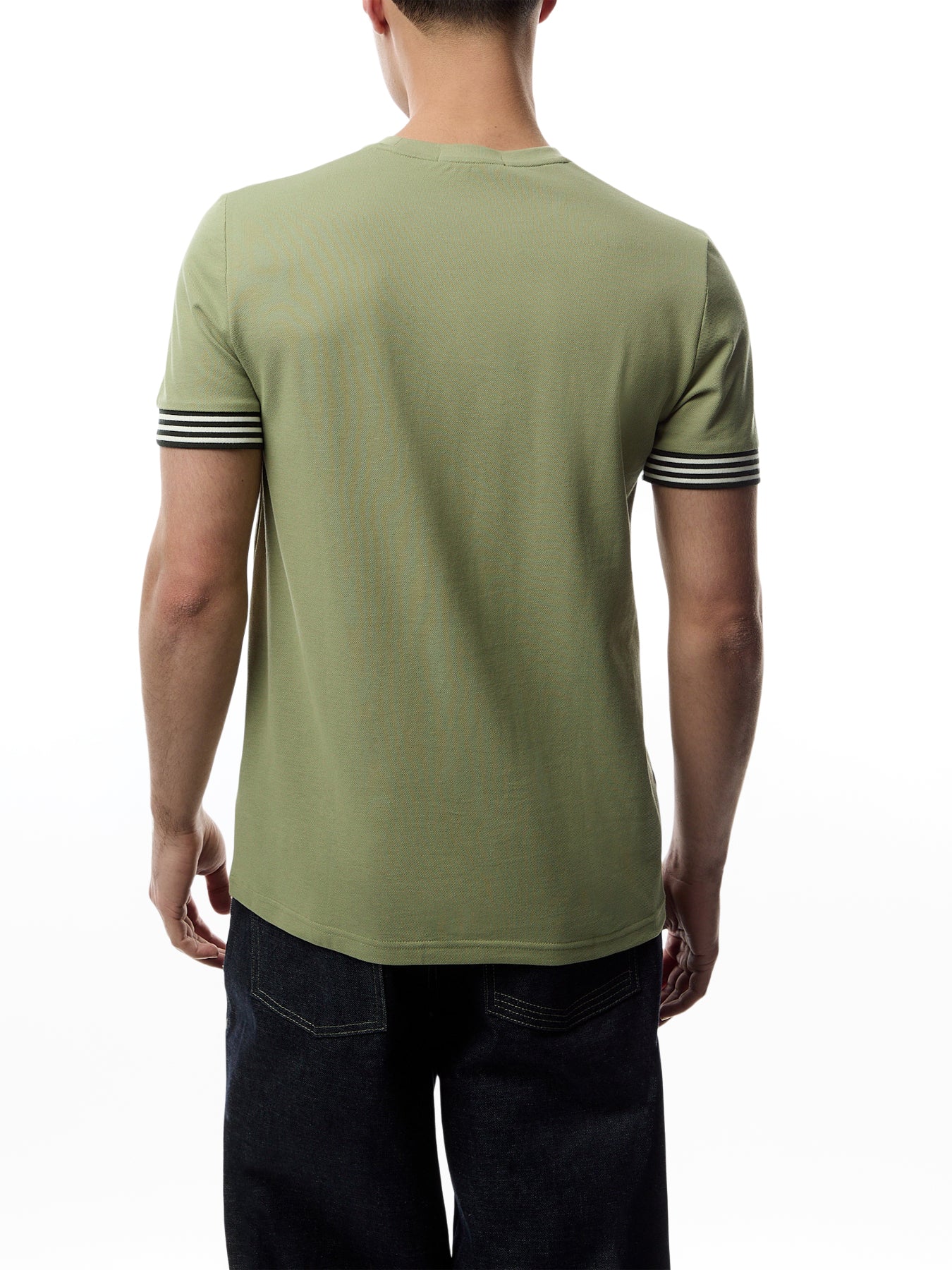 Striped Cuff T-Shirt