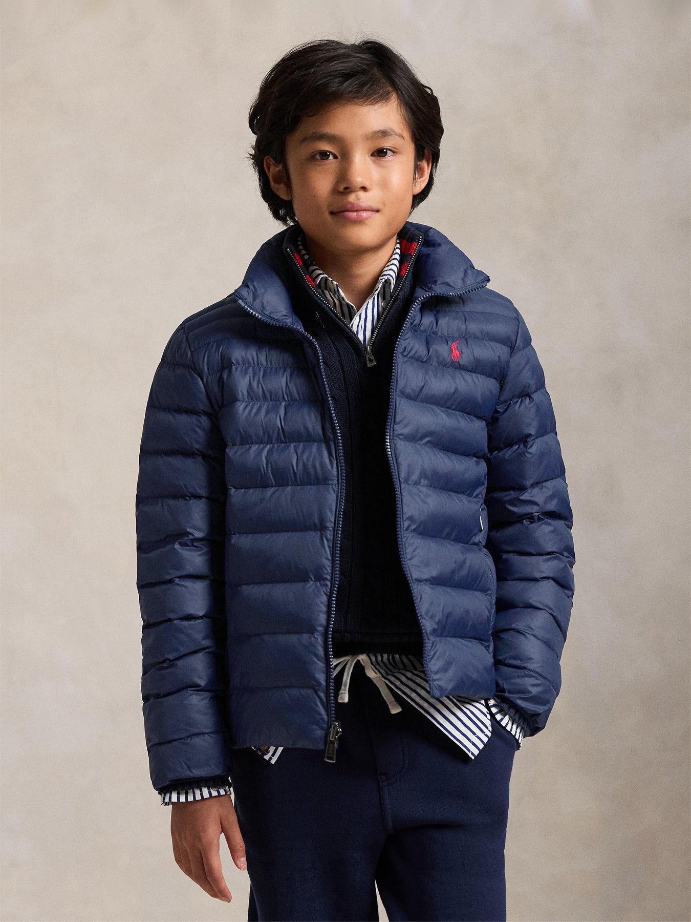Zipped Padded Jacket Navy