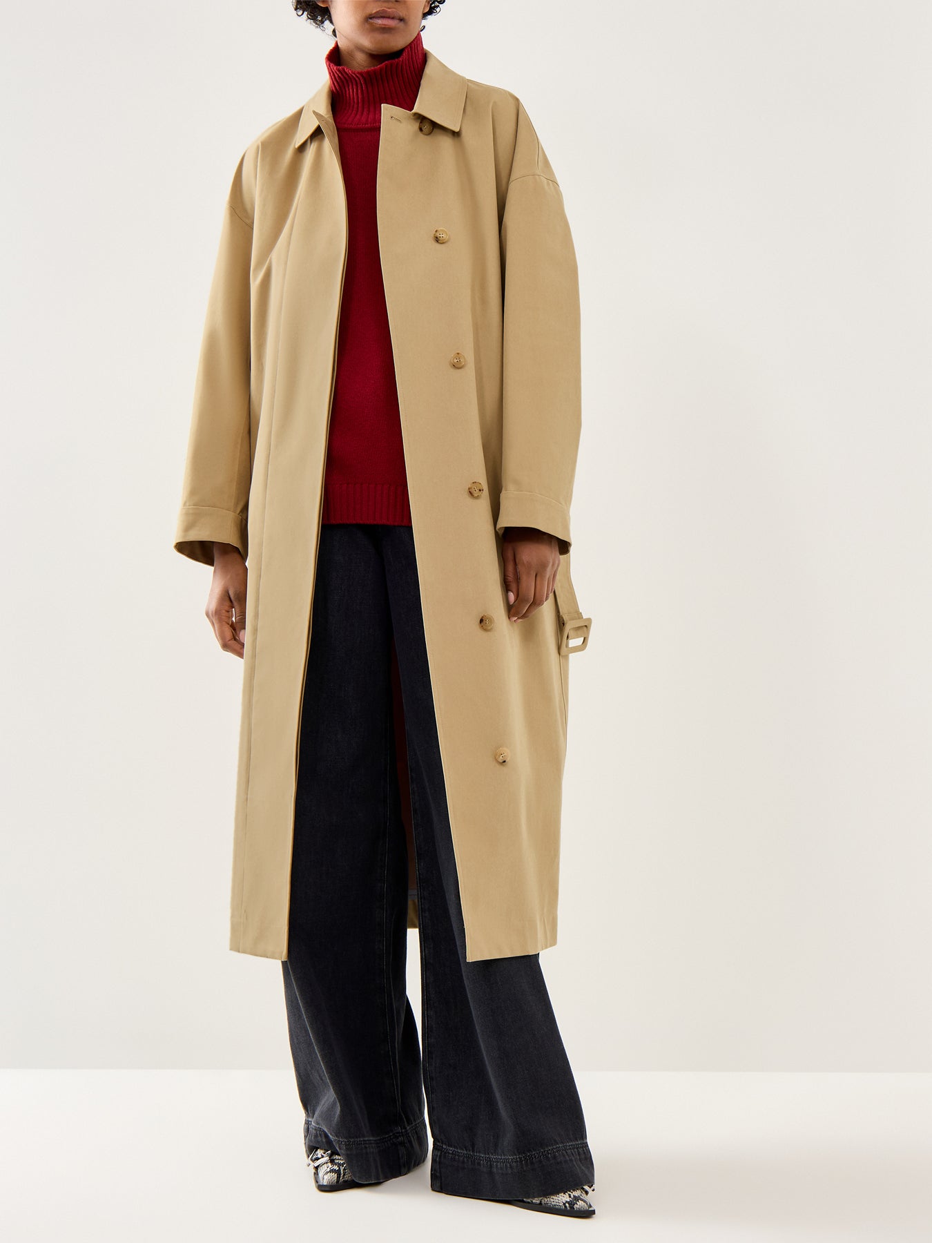Alibi Classic Waterproof Trench Coat Sand