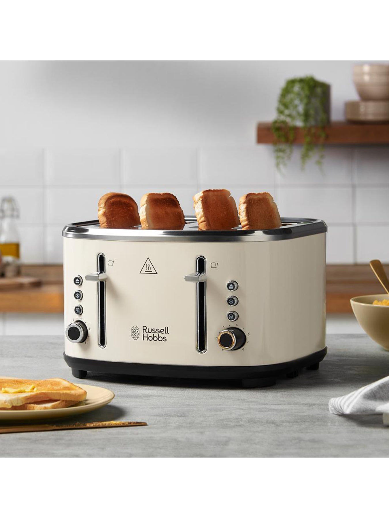 Stylevia Cream 4 Slice Toaster