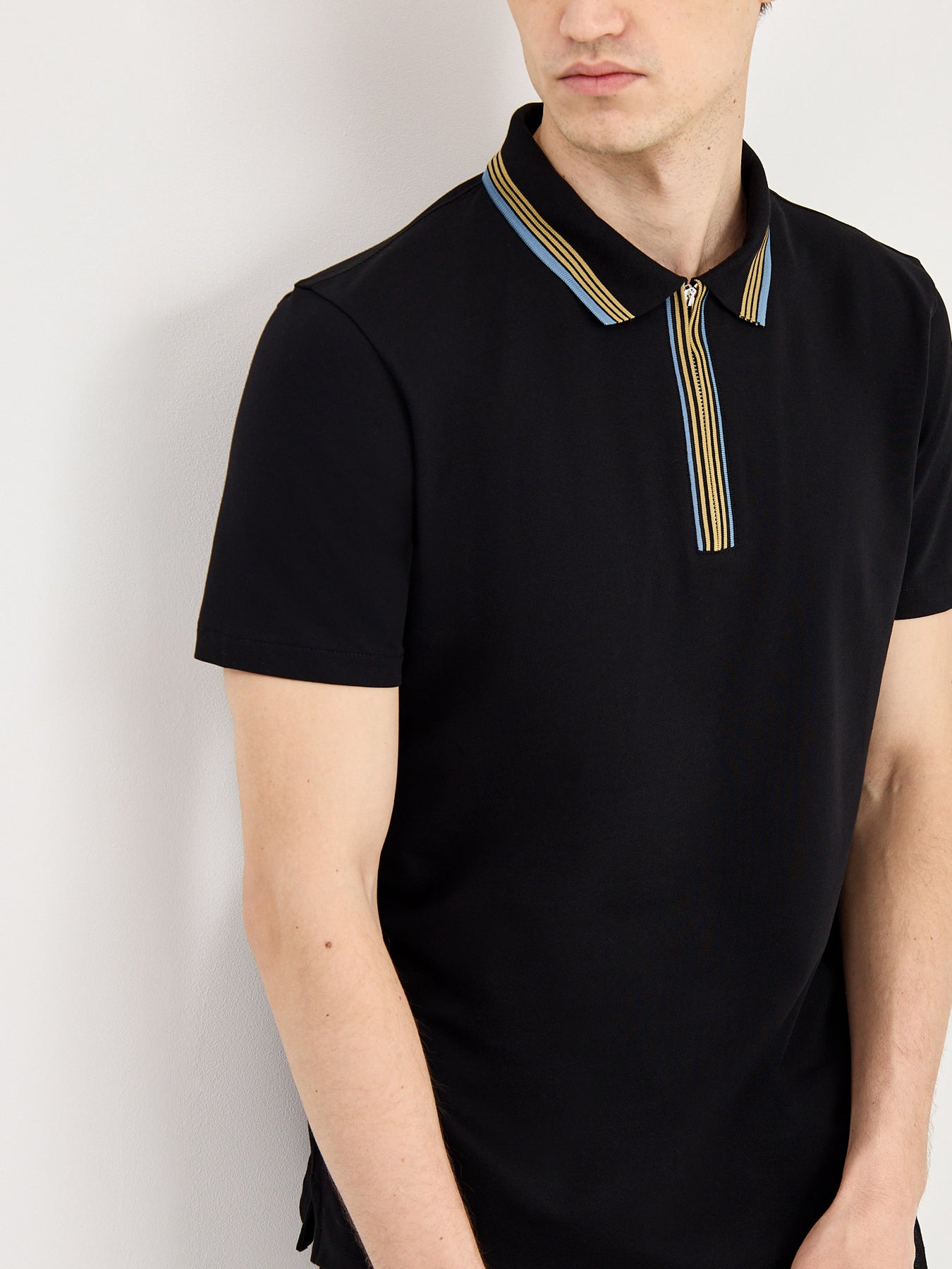 Half Zip Zebra Knited Polo – Fenwick