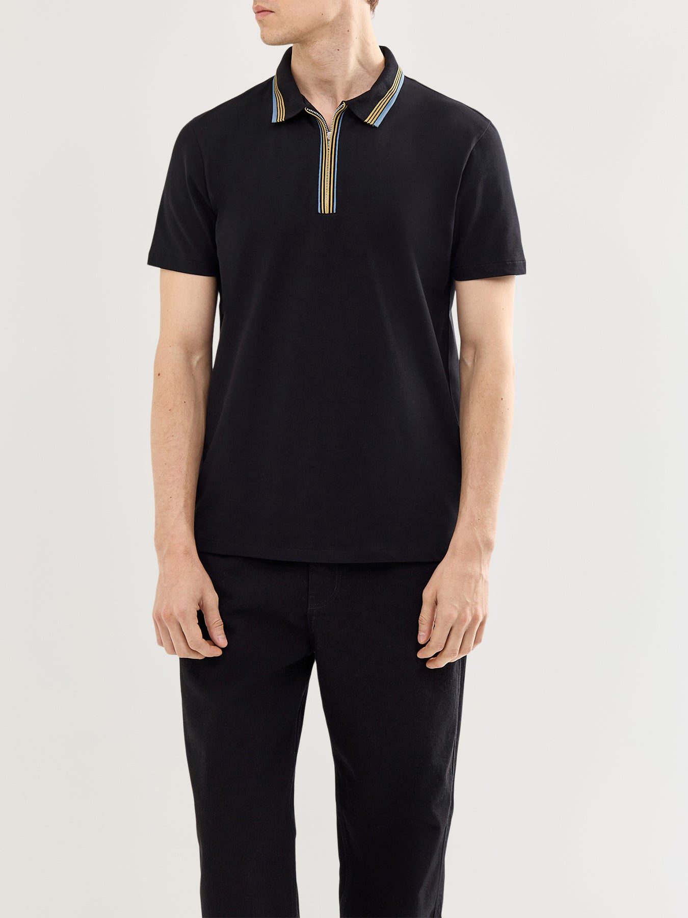 Half Zip Zebra Knited Polo – Fenwick