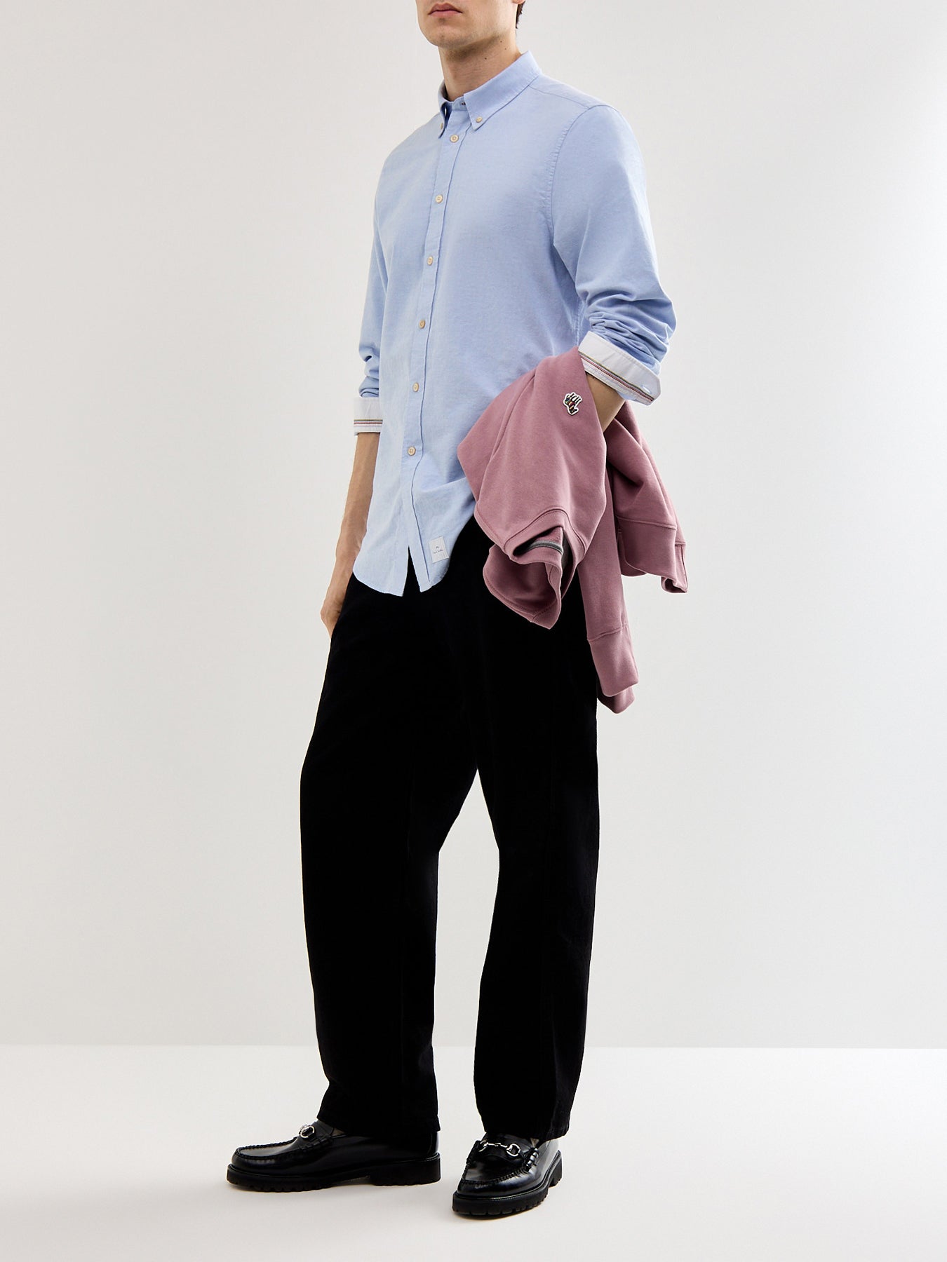 Stitched Cuff Detail Oxford Shirt