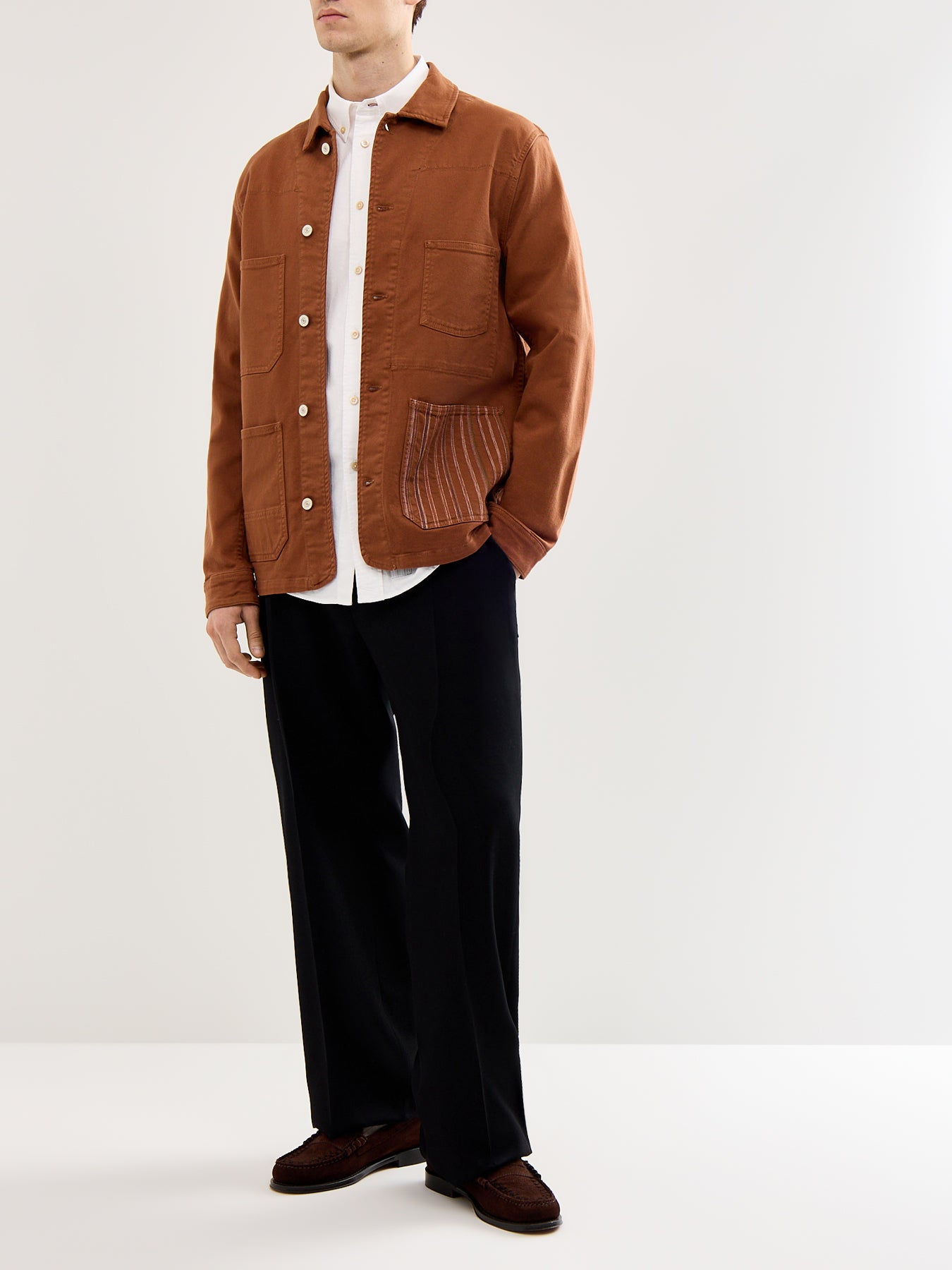 Stitched Cuff Detail Oxford Shirt