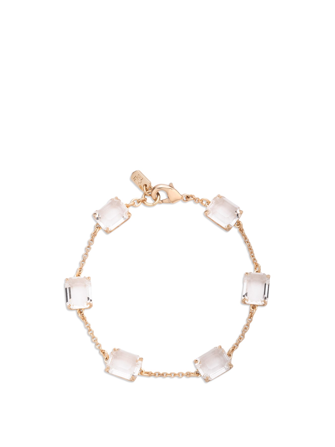 Multi-Stone Flex Bracelet Gold/Crystal