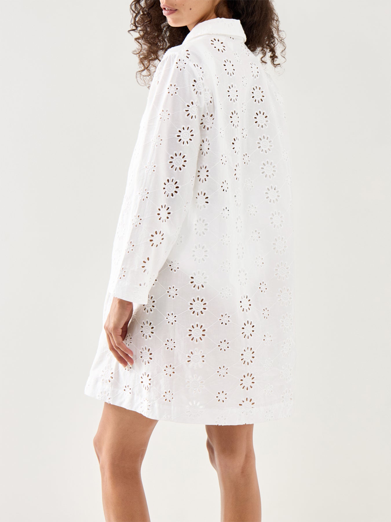 Broderie Anglaise Kaftan Mini