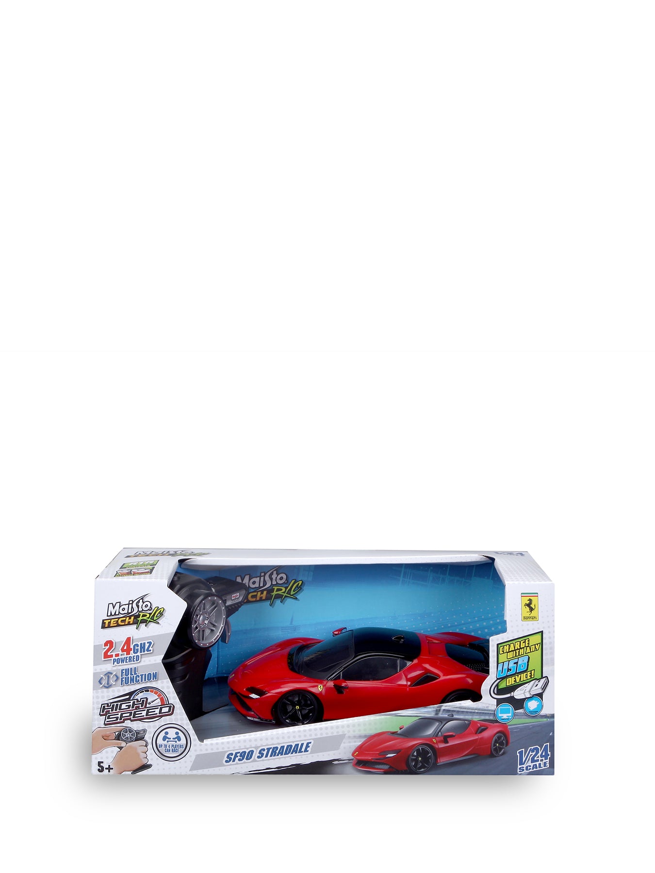 1:24 Premium Rc Ferrari Sf90 Stradale 2.4ghz Model Car