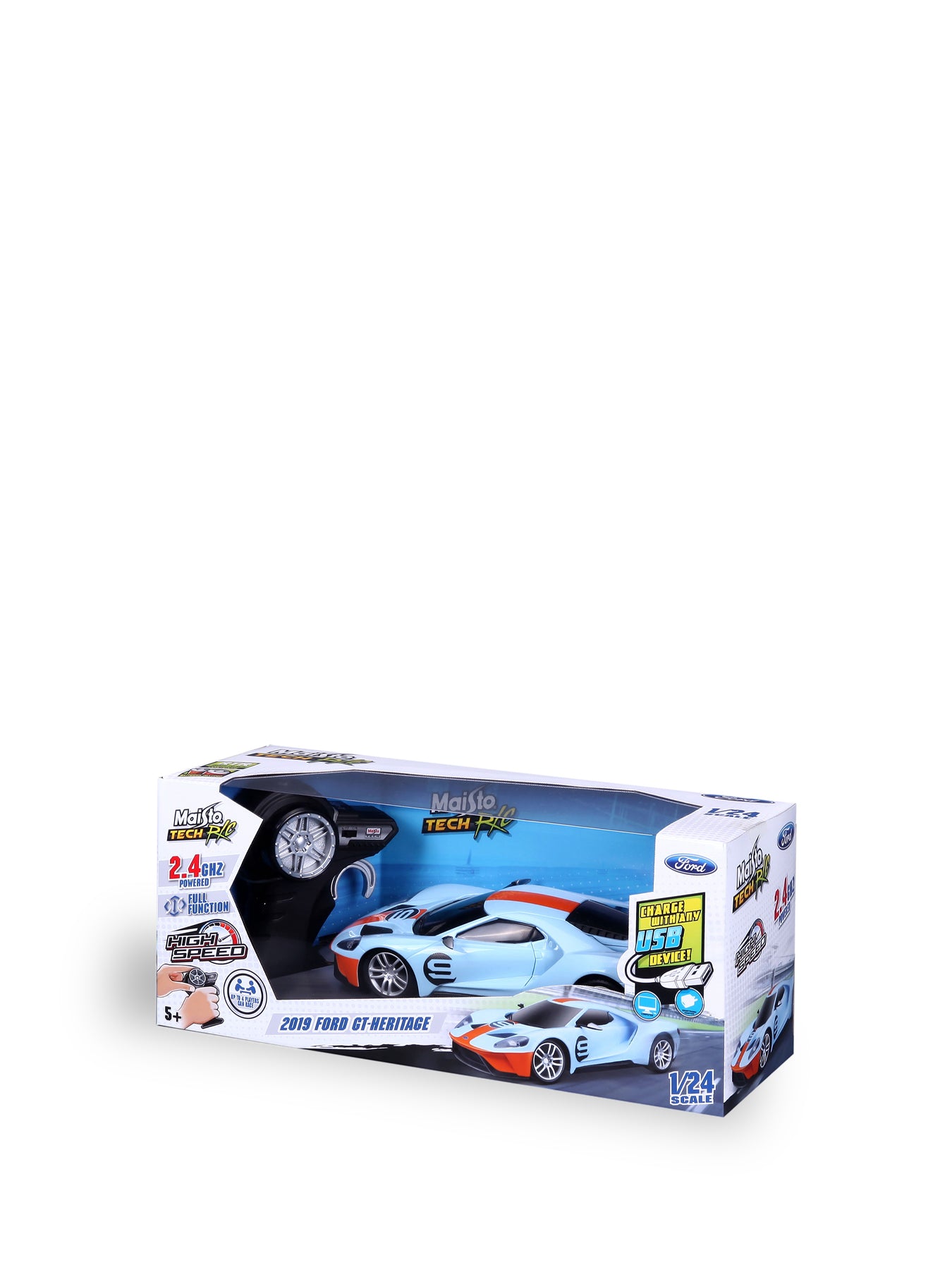 1:24 Premium Rc Ford Gt Heritage 2.4ghz Model Car