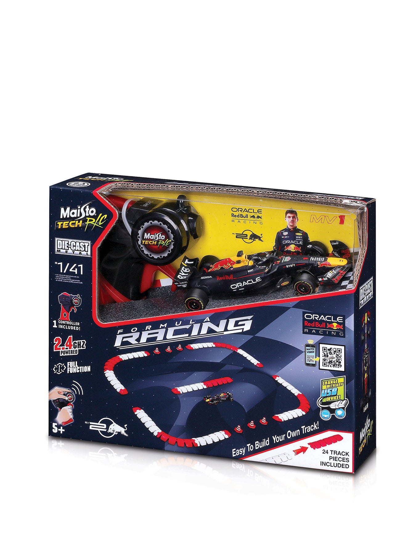 Die-Cast F1 Racing Track Set Multi