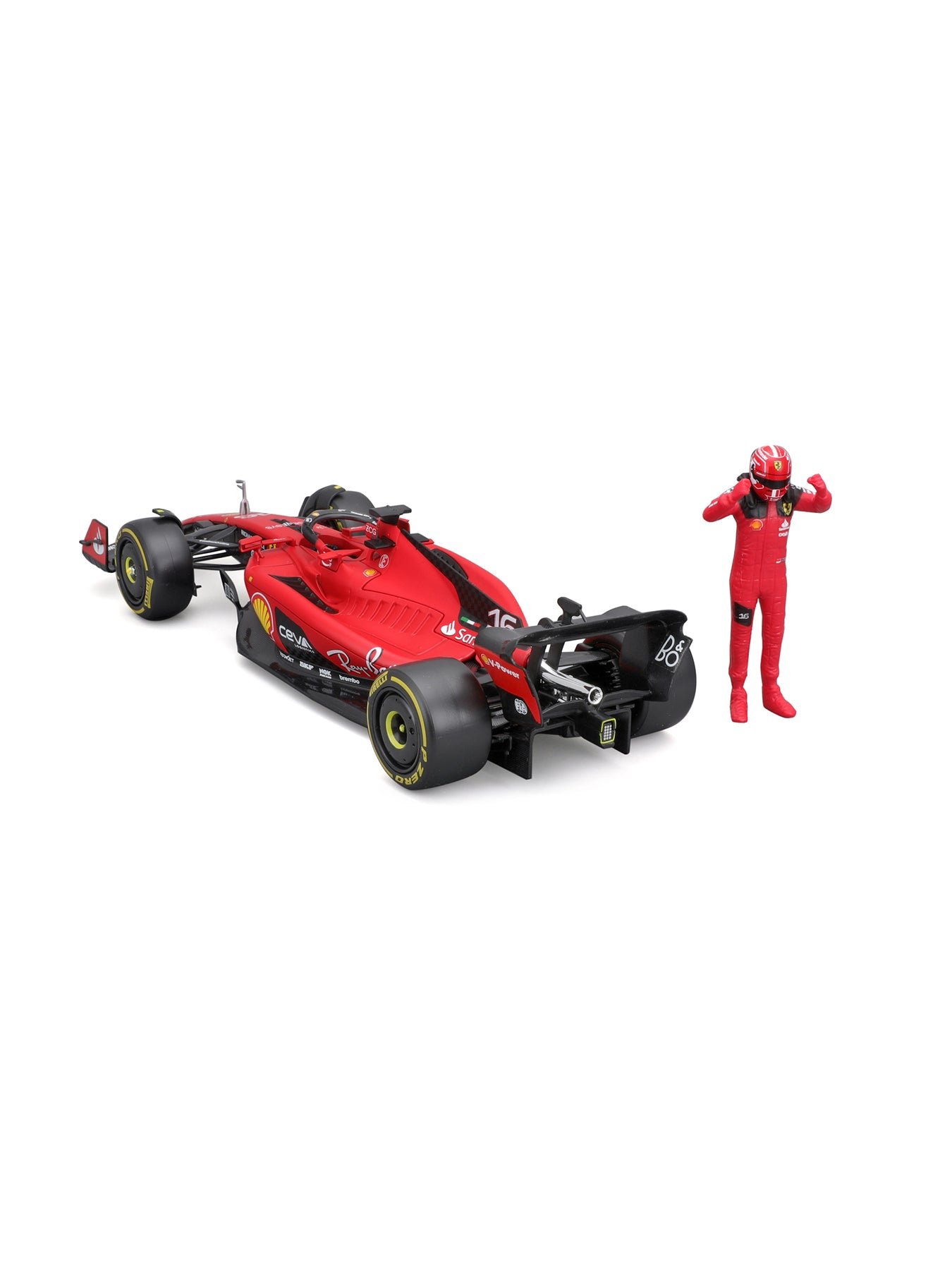 1:24 F1 Ferrari With Driver Figure Leclerc Model Car