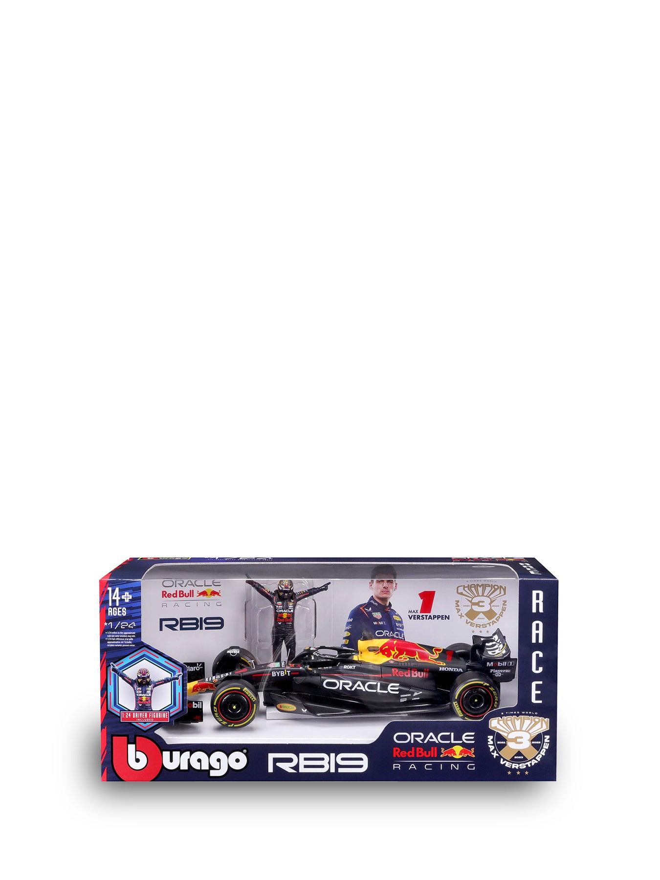 1:24 F1 Red Bull Racing With Driver Figure Verstappen Model Car