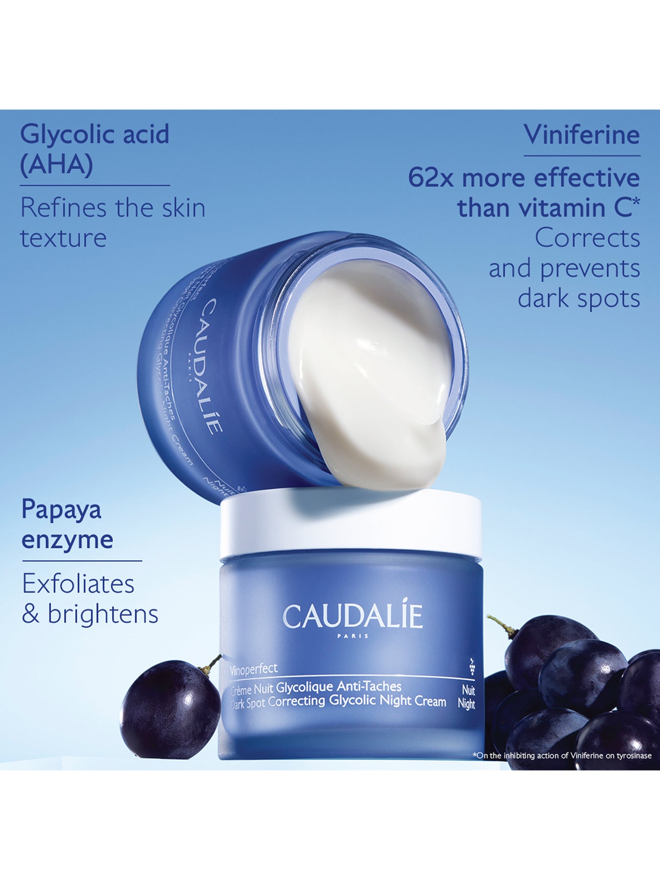 Caudalie Vinoperfect Dark Spot Correcting Glycolic Night Cream Refill 50ml