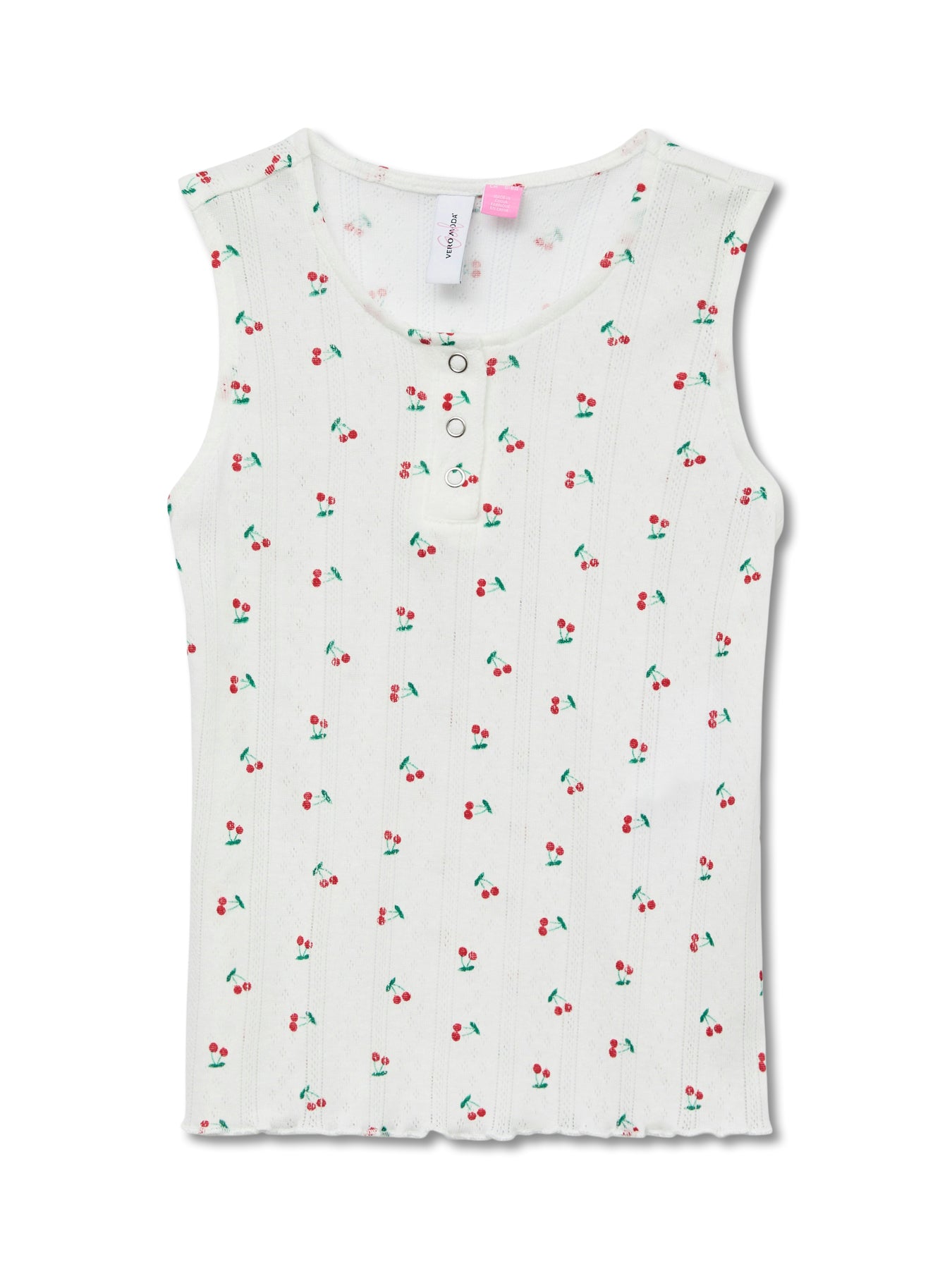 Marie Button Top Snow White