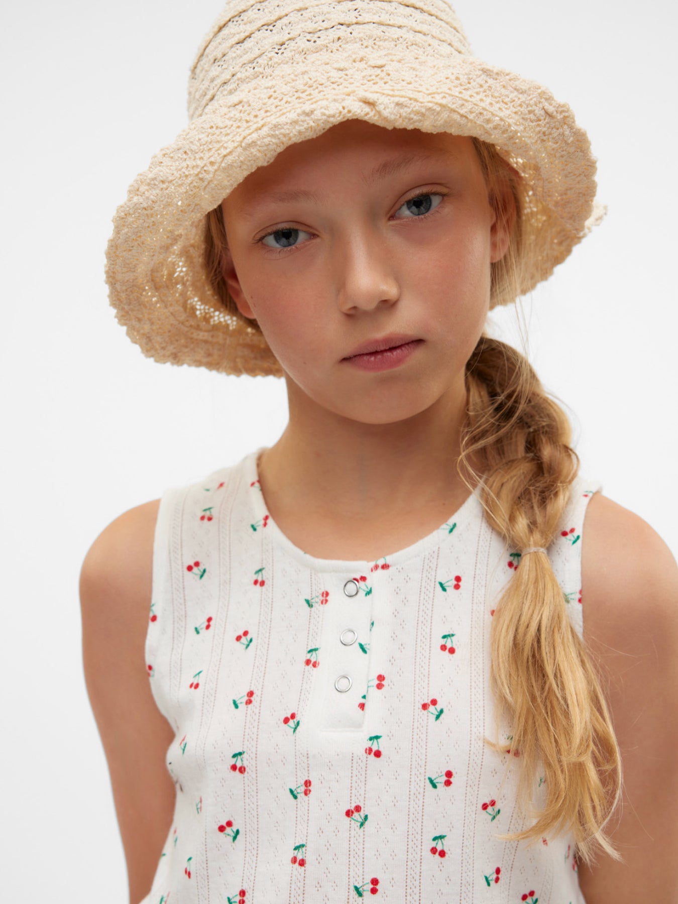 Marie Button Top Snow White