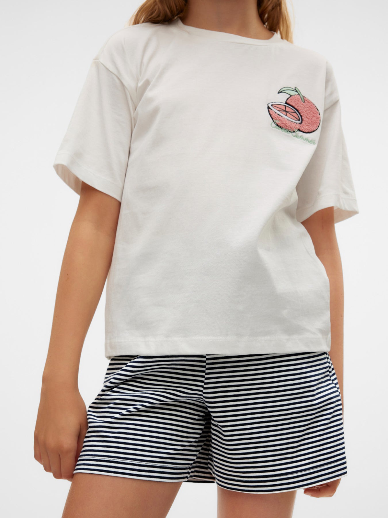 Striped Black and White Shorts