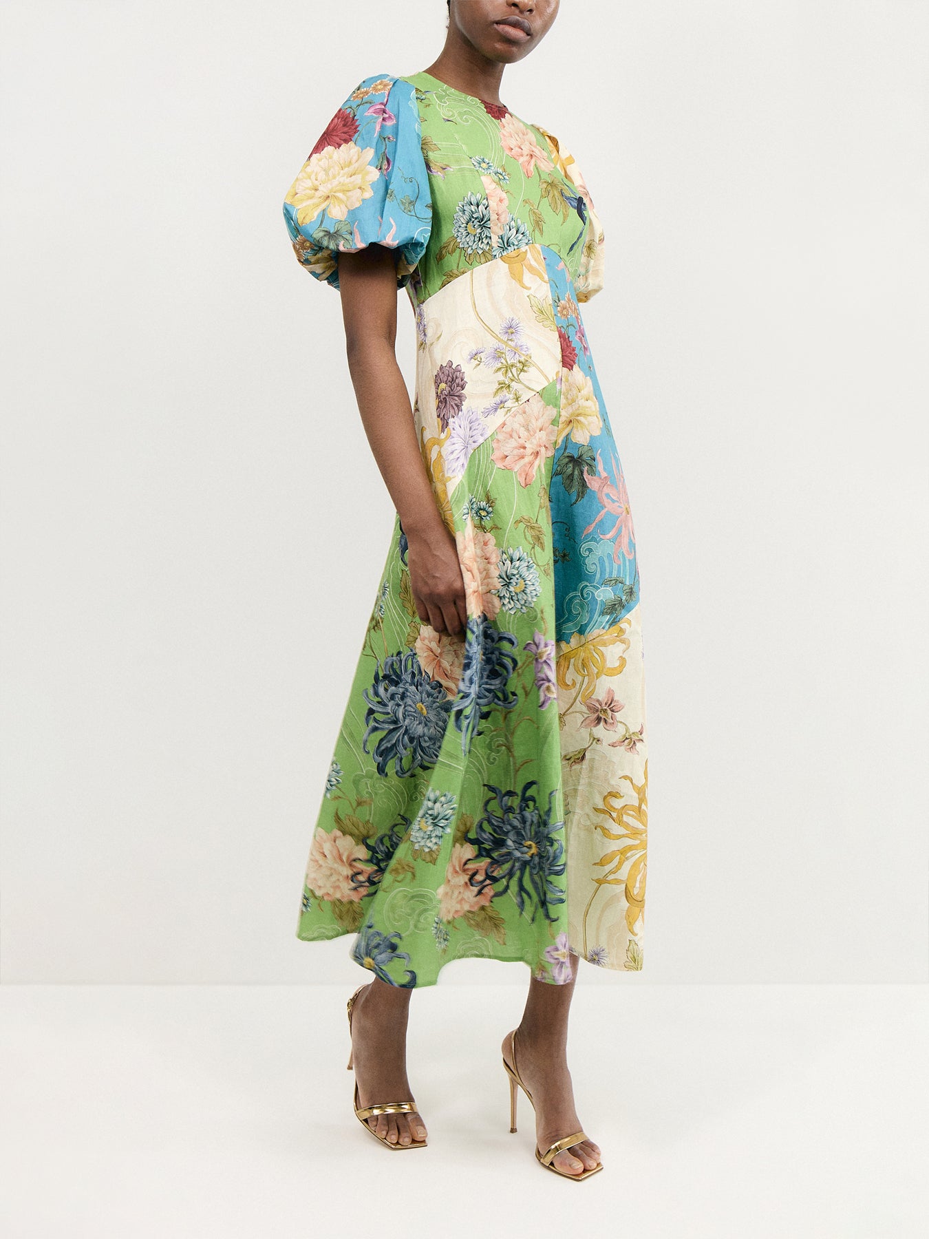 Avery Spliced Midi Dress