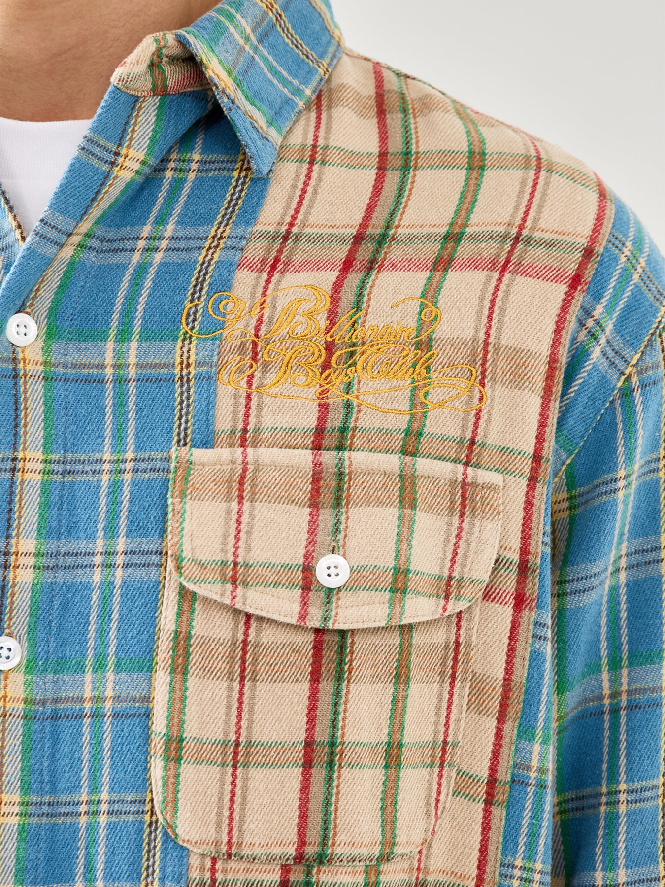 Panelled Check Shirt