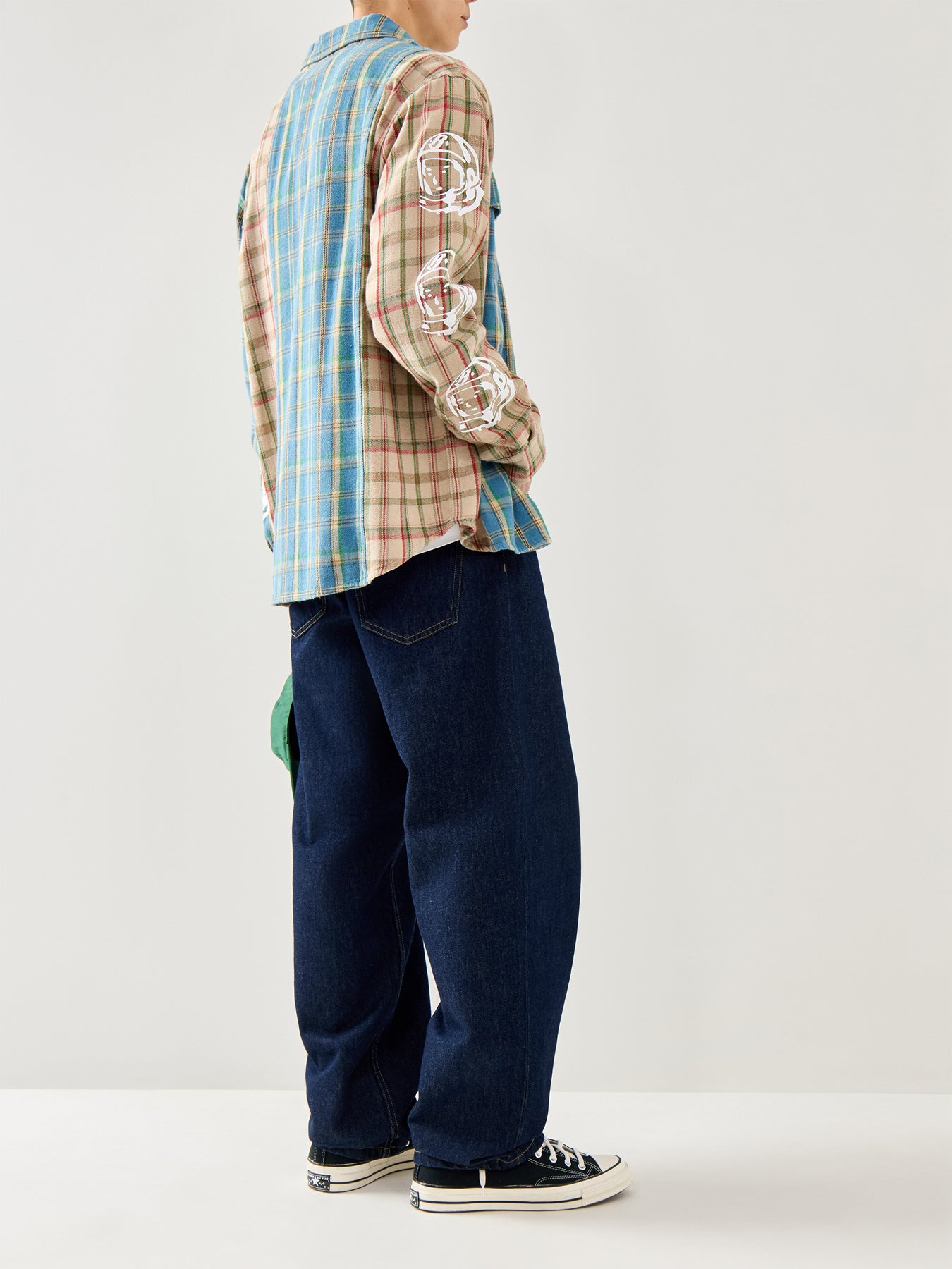Panelled Check Shirt