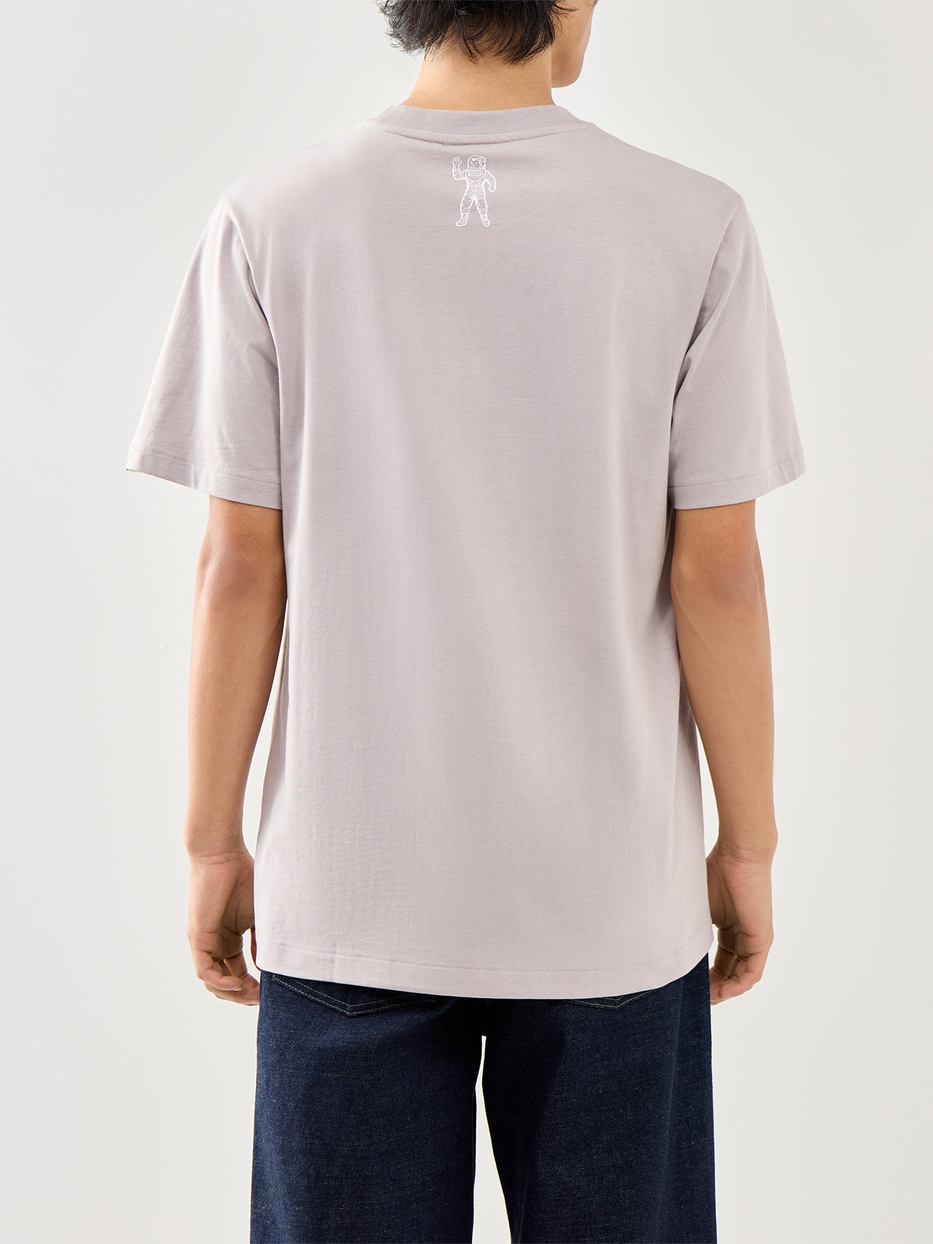 Flat Grey Cotton Small Arch Logo T-Shirt