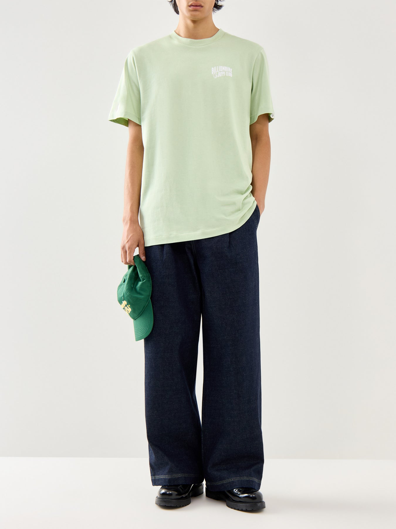 Pistachio Cotton Small Arch Logo T-Shirt