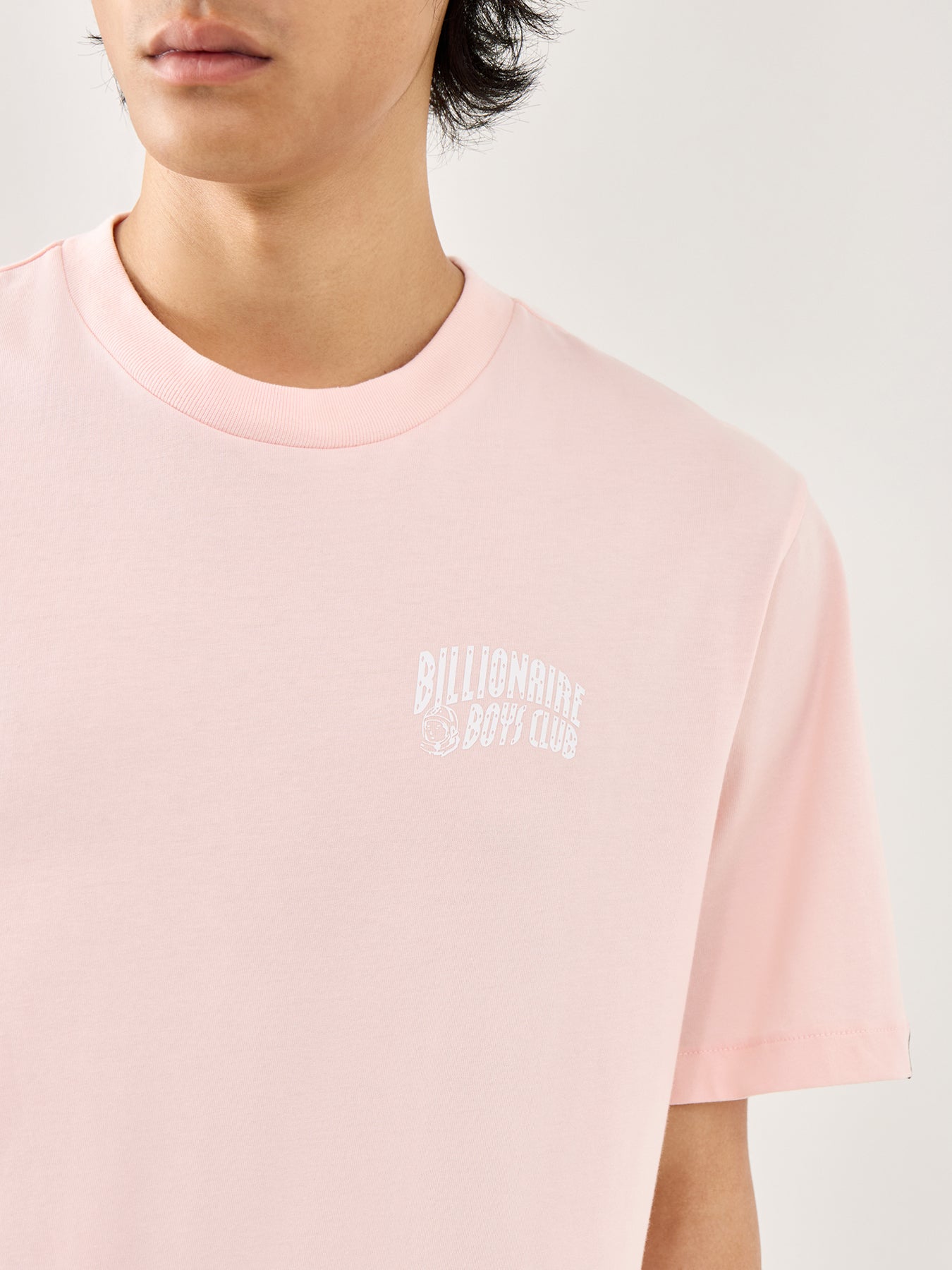 Pink Cotton Small Arch Logo T-Shirt