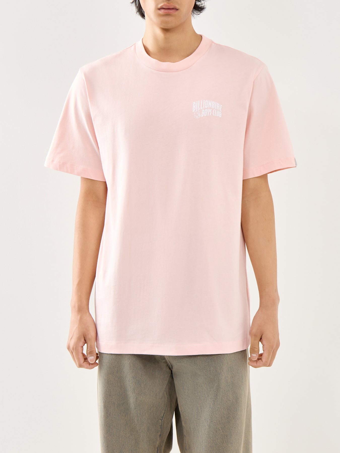 Pink Cotton Small Arch Logo T-Shirt