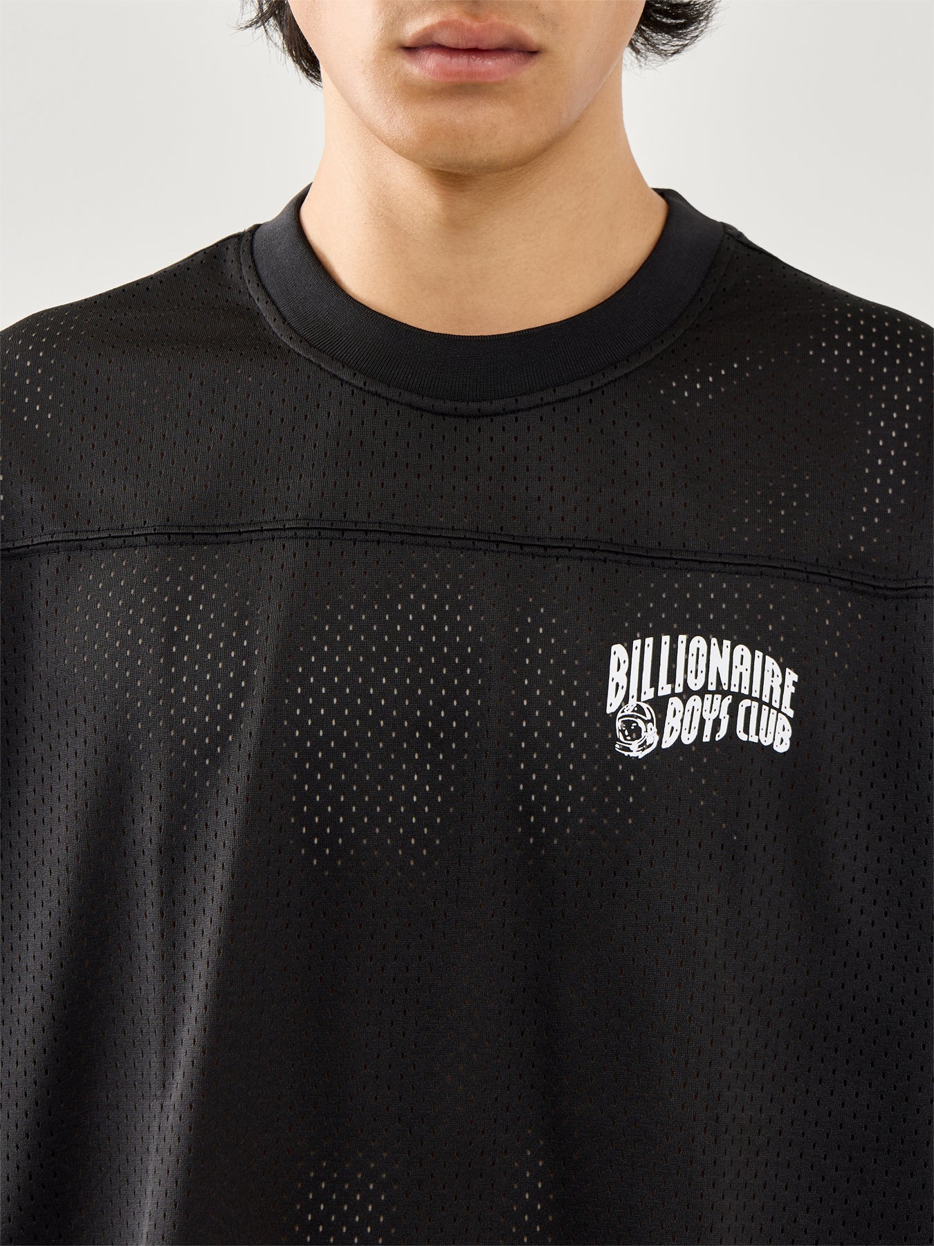 Black Cotton Small Arch Logo Woven Jersey
