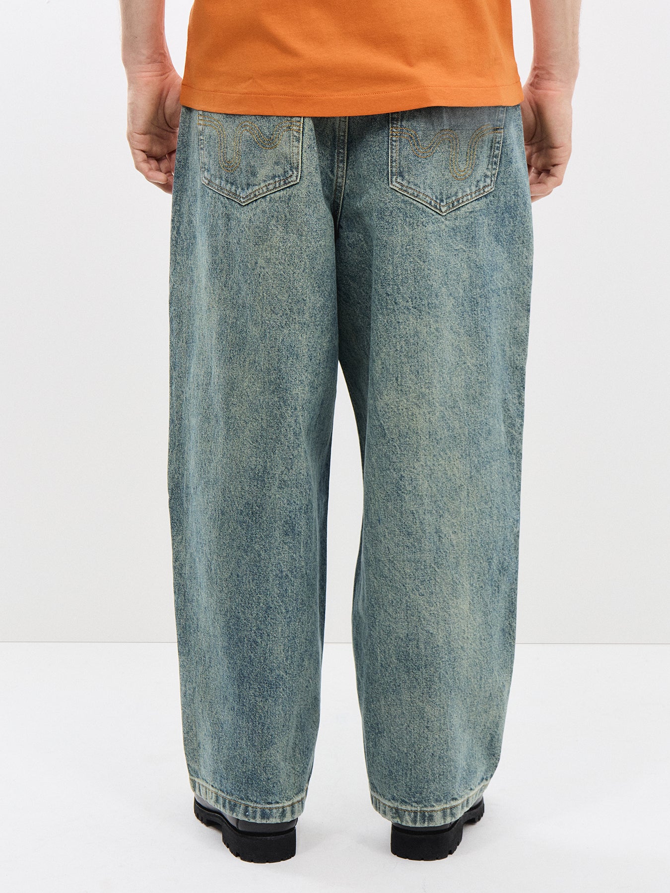 Running Dog Triple Scoop Denim Pant Vintage Wash