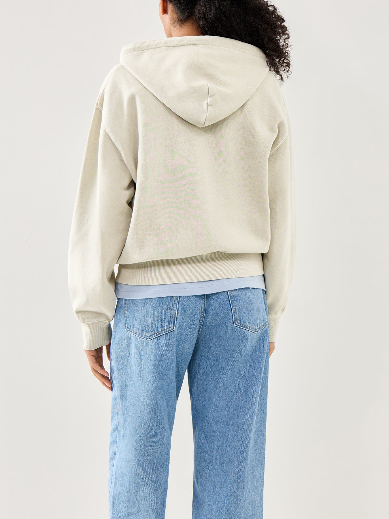 Hooded Nelson Sweat Jacket Fleur De Sel