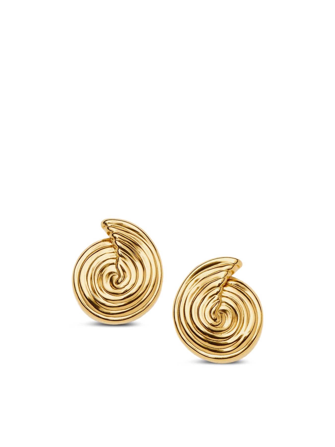 Spiral Small Stud Earrings Gold